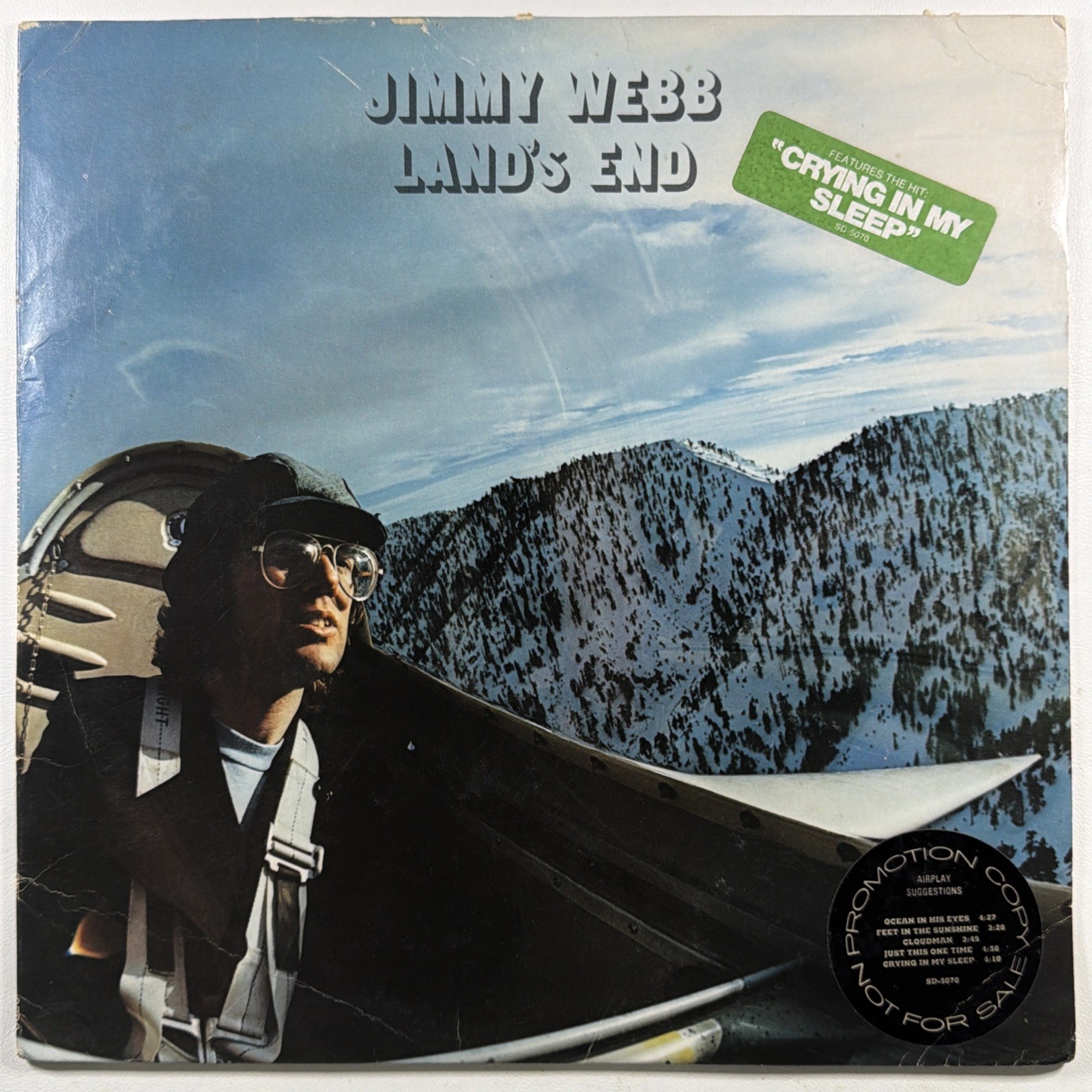 Jimmy Webb - Land's End LP Asylum SD 5070 NM White Promo 1974 Hype Sticker