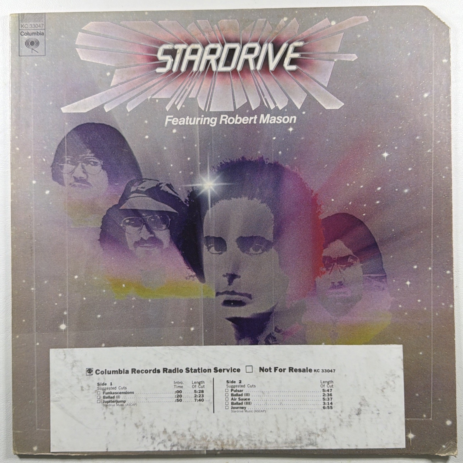 Stardrive Featuring Robert Mason - Self Titled LP Columbia KC33047 NM 1974 Promo