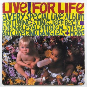 Live! For Life LP 1986 IRS 5731 EX REM Sting Jeff Beck Bob Marley Bangles Go-Gos