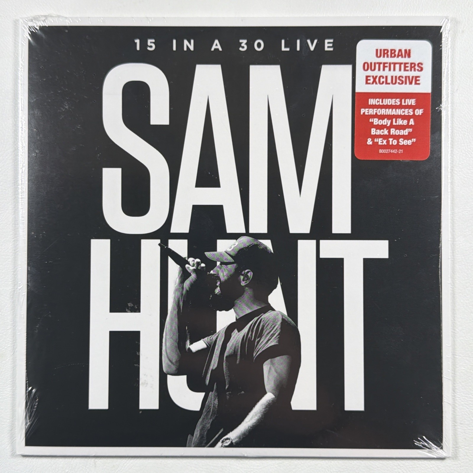 Sam Hunt - 15 In A 30 Live Ltd Ed 7" Single Urban Outfitters 2017 Clear Sealed