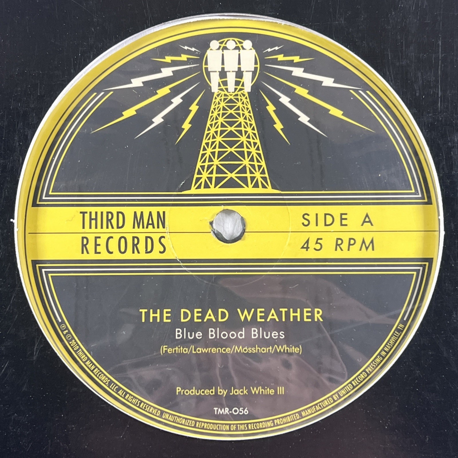 The Dead Weather Blue Blood Blues 12” Single Third Man #T96 EX 2011 180g 45RPM