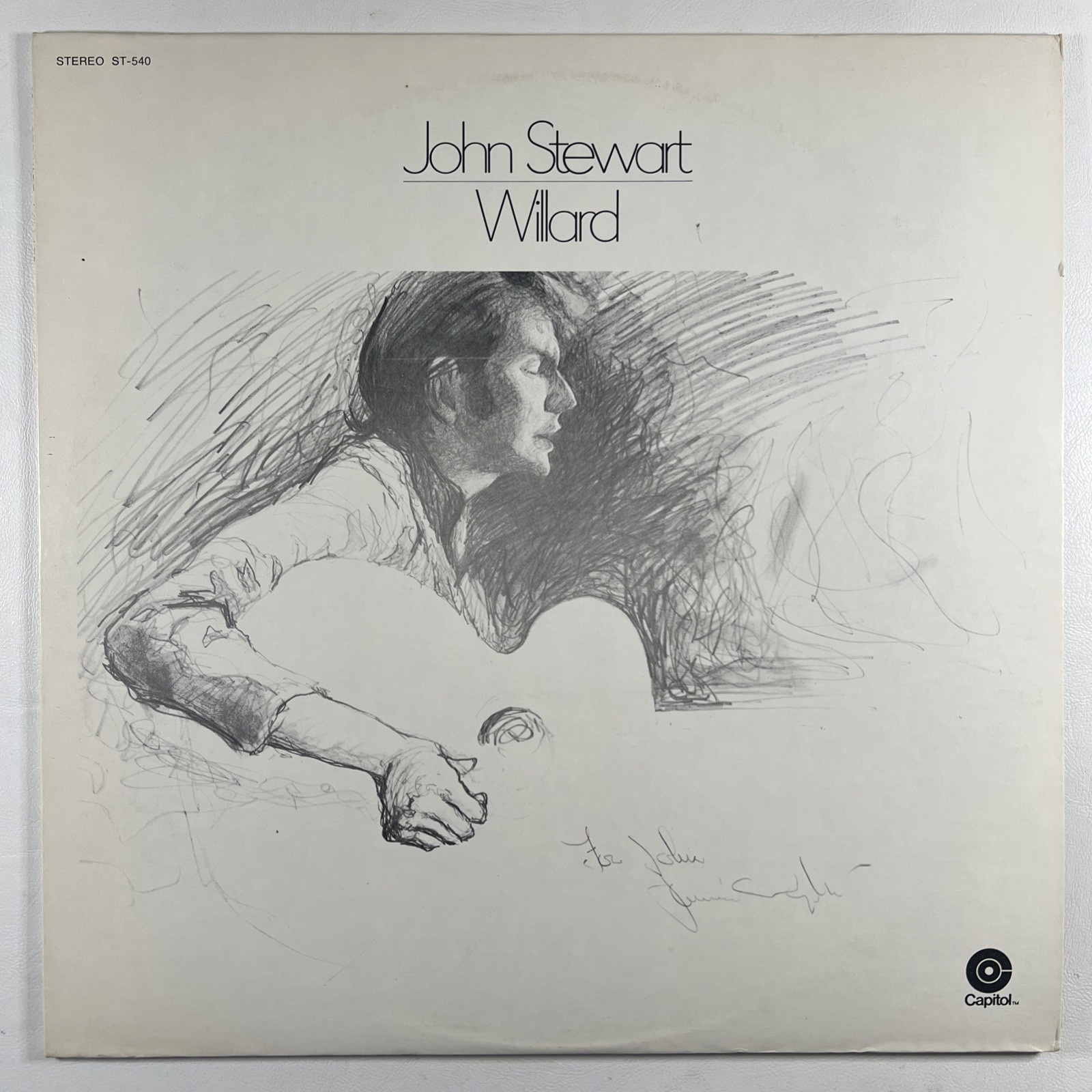 John Stewart “Willard” LP/Capitol ST-540 (NM) AUTOGRAPHED 1970 Country Folk