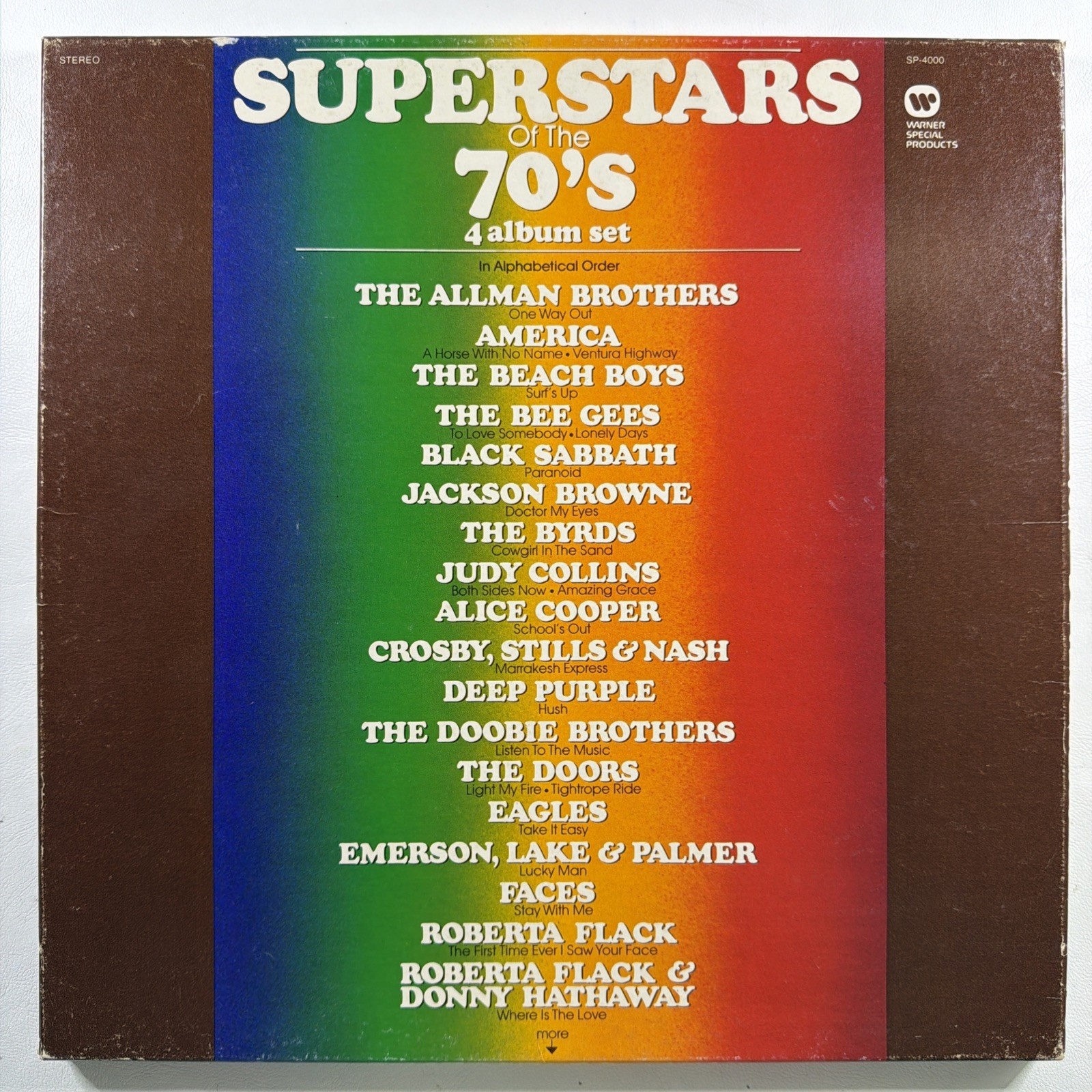 Superstars of the 70’s 4LP Box Set NM 1973 The Doors Eagles Grateful Dead Stones