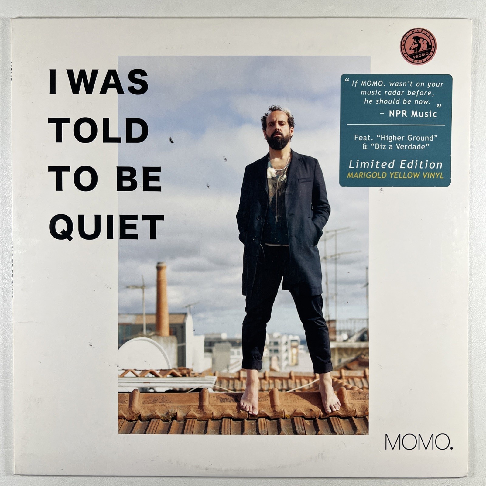 MOMO. “I Was Told To Be Quiet” LP/Yellow Racket YRR 008 (NM) Ltd Ed Yellow Promo