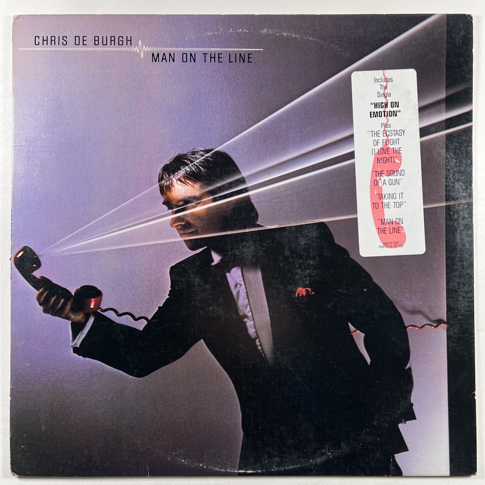 Chris De Burgh “Man On The Line” LP/A&M SP-5002 (VG+) Promo Hype 1984
