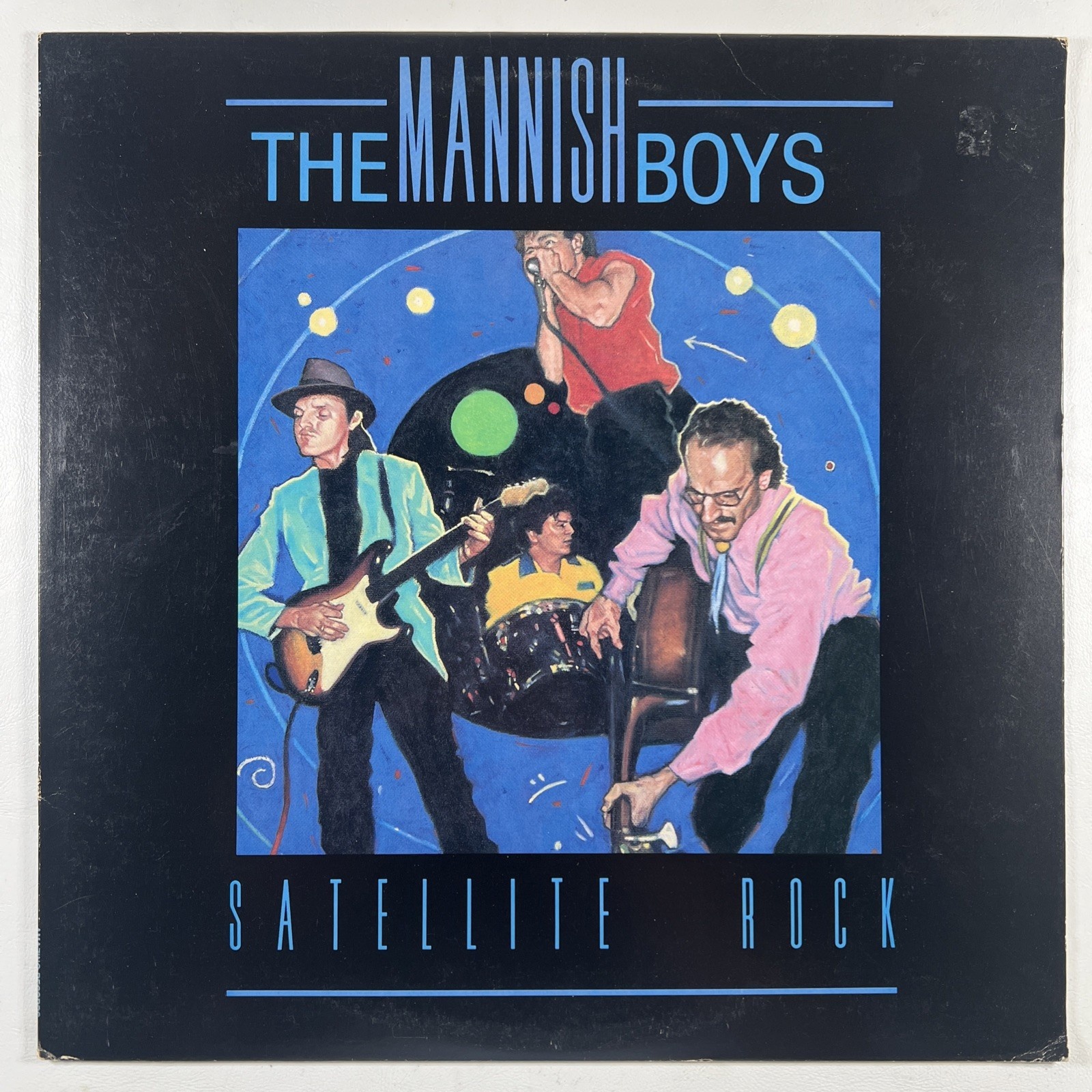 The Mannish Boys “Satellite Rock” LP/Amazing Records AM-1016 (NM) 1988 Rock