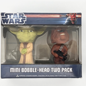 Star Wars Yoda and Chewbacca Mini Bobble-Head Two Pack Funko Brand New