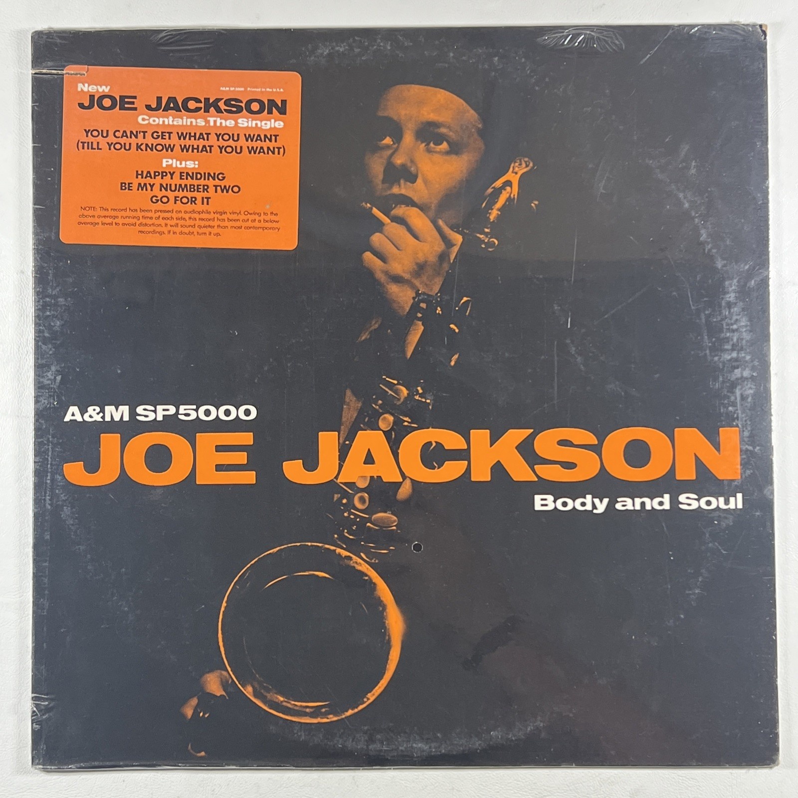 Joe Jackson “Body And Soul” LP/A&M SP5000 (Sealed) Audiophile 1984 Hype Sticker