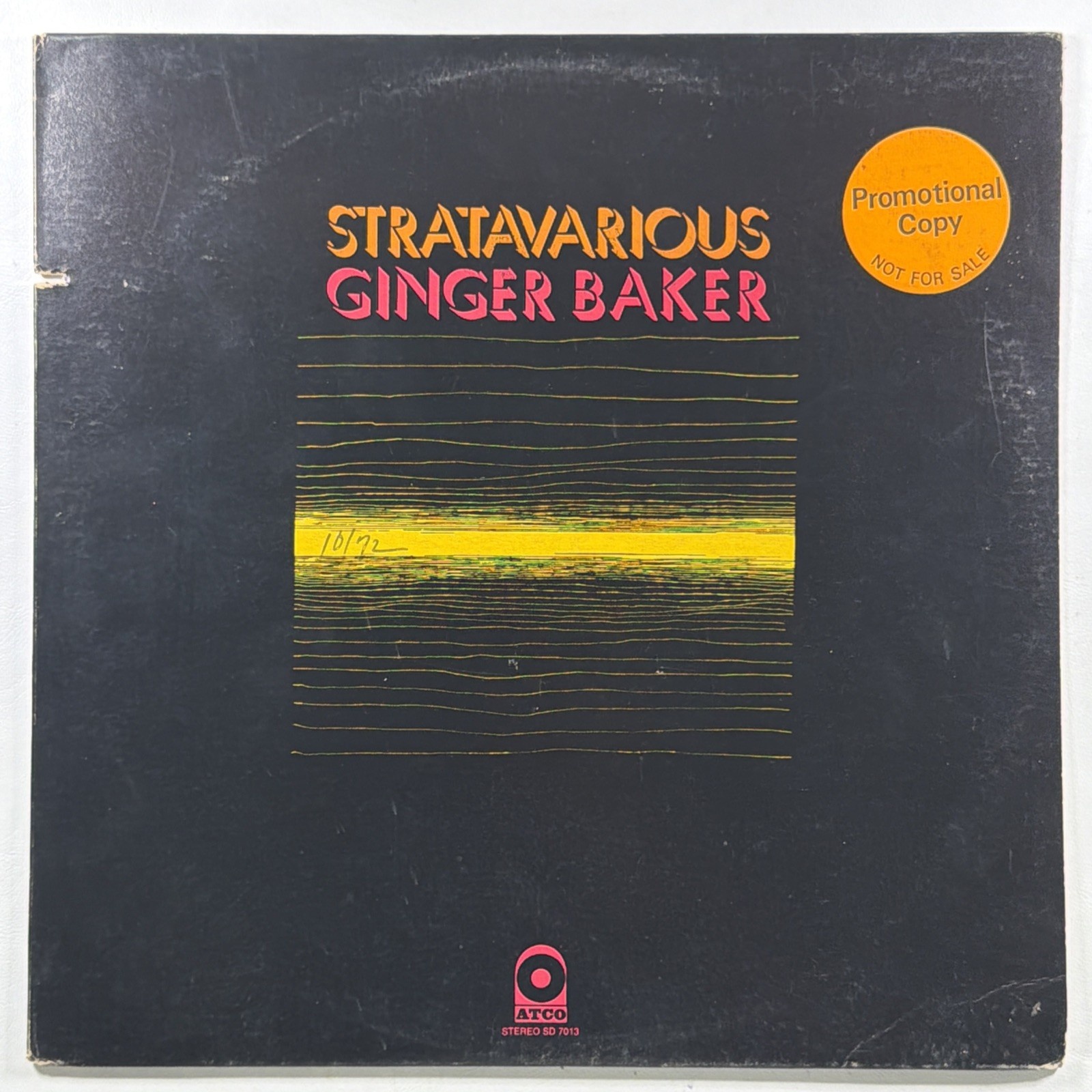 Ginger Baker -Stratavarious LP Atco 7013 VG+ Promo 1972 Soul Jazz Afrobeat