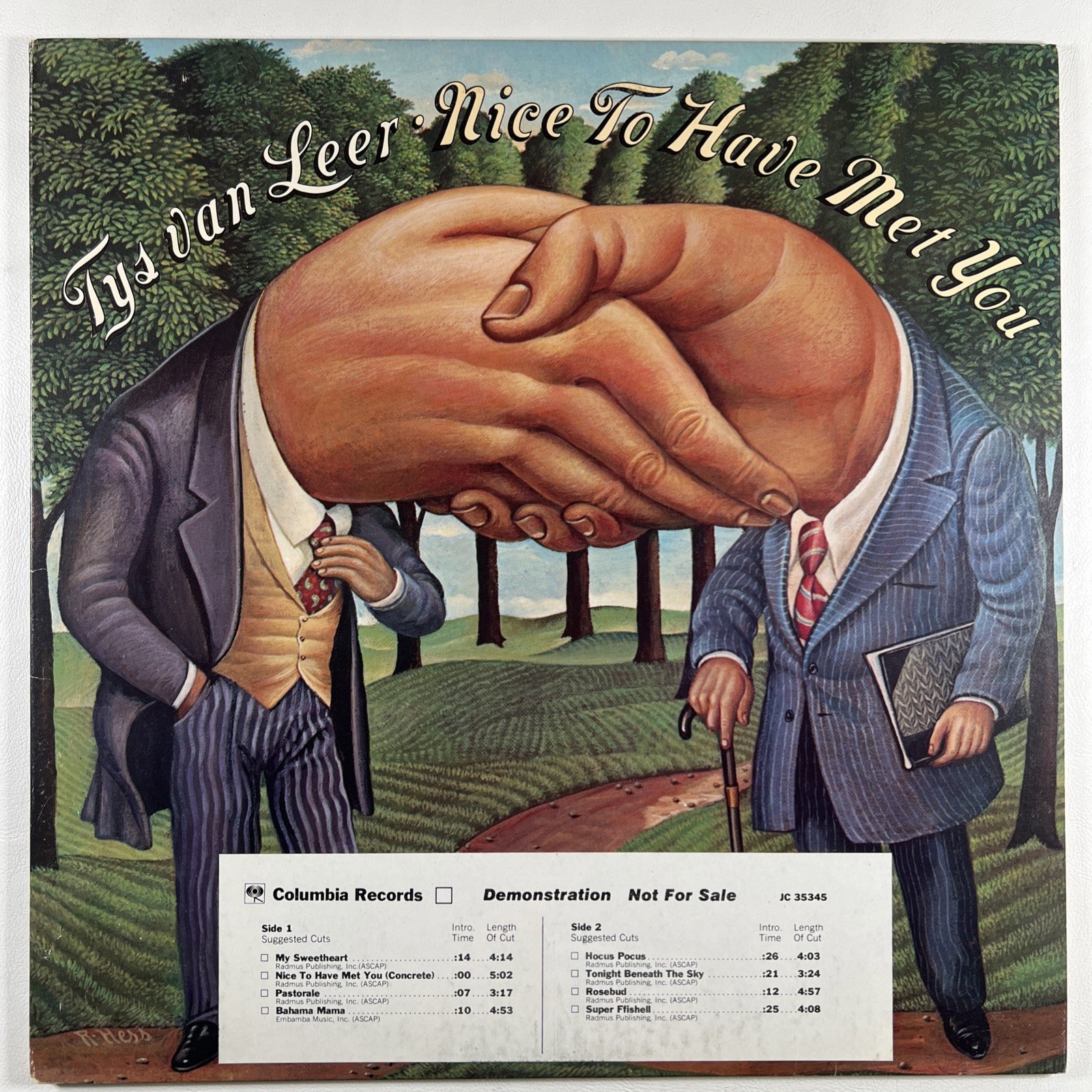 Tys Van Leer “Nice To Have Met You" LP/Columbia JC35345 (NM) White Promo 1978