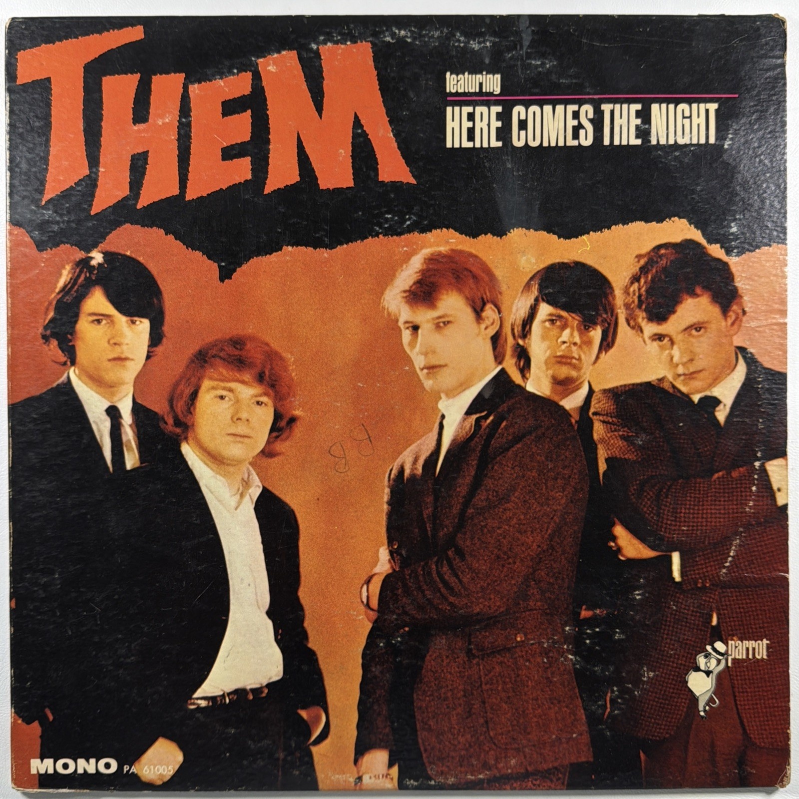 Them - Here Comes the Night LP Parrot Good+ Mono 1965 1st Press Van Morrison