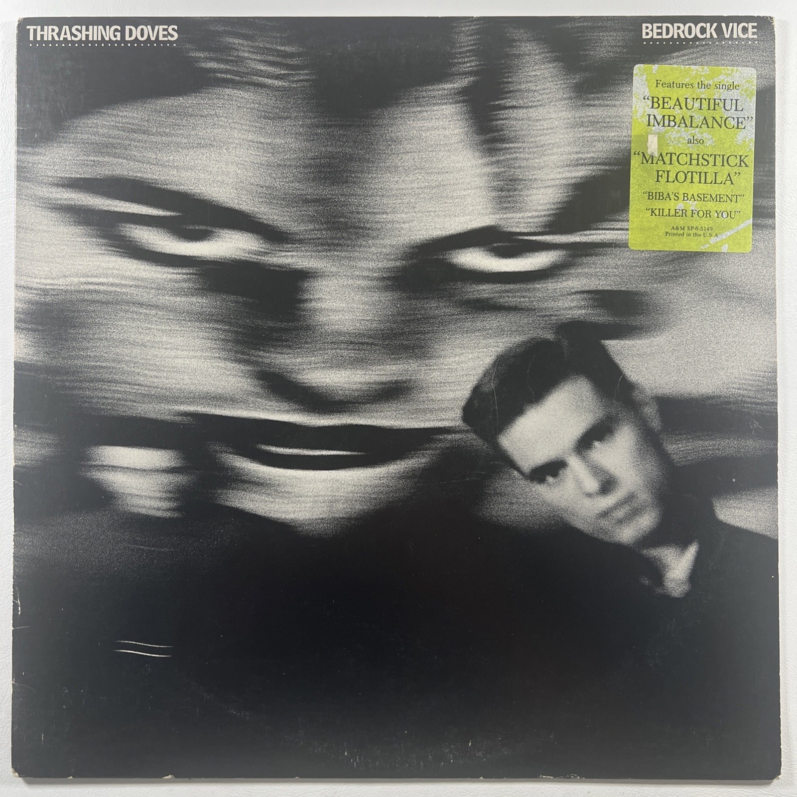 Thrashing Doves - Bedrock Vice LP A&M SP 6-5149 EX 1987 Promo Hype Sticker