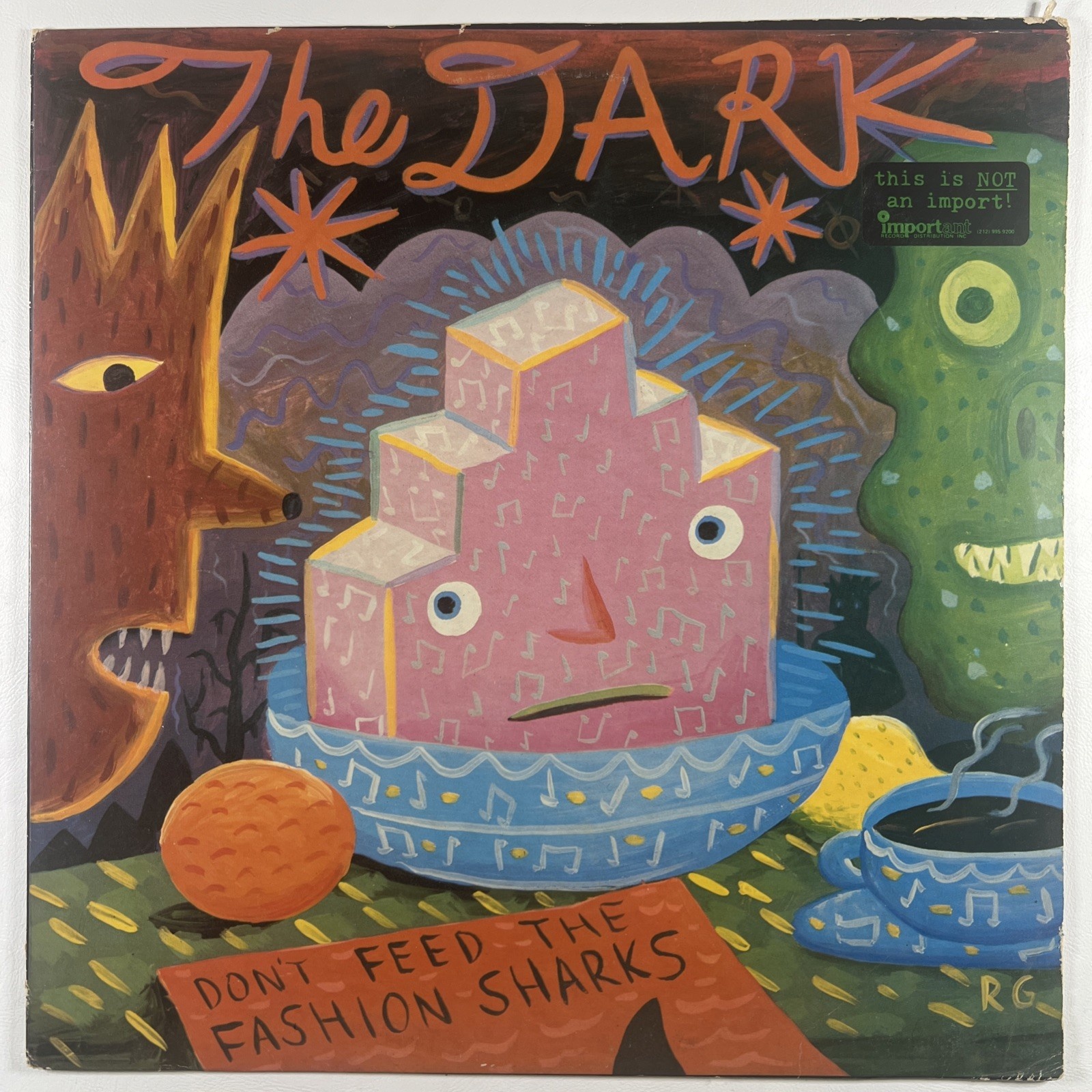The Dark -Don't Feed The Fashion Sharks LP 1980 EX Promo Relativity EMC-6002