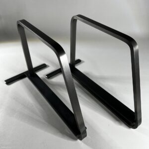 Custom Metal Vinyl LP Clamp-Style Shelf Bookends Grey/Black