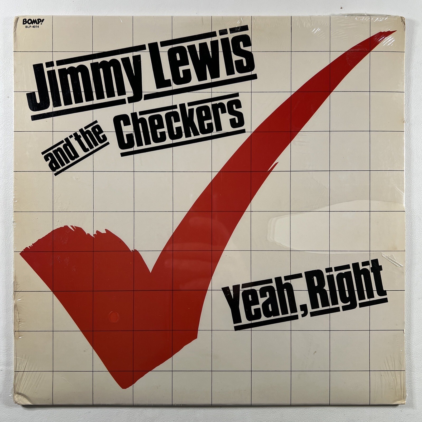 Jimmy Lewis And The Checkers “Yeah, Right” LP/BOMP BLP-4014 (Sealed) 1980