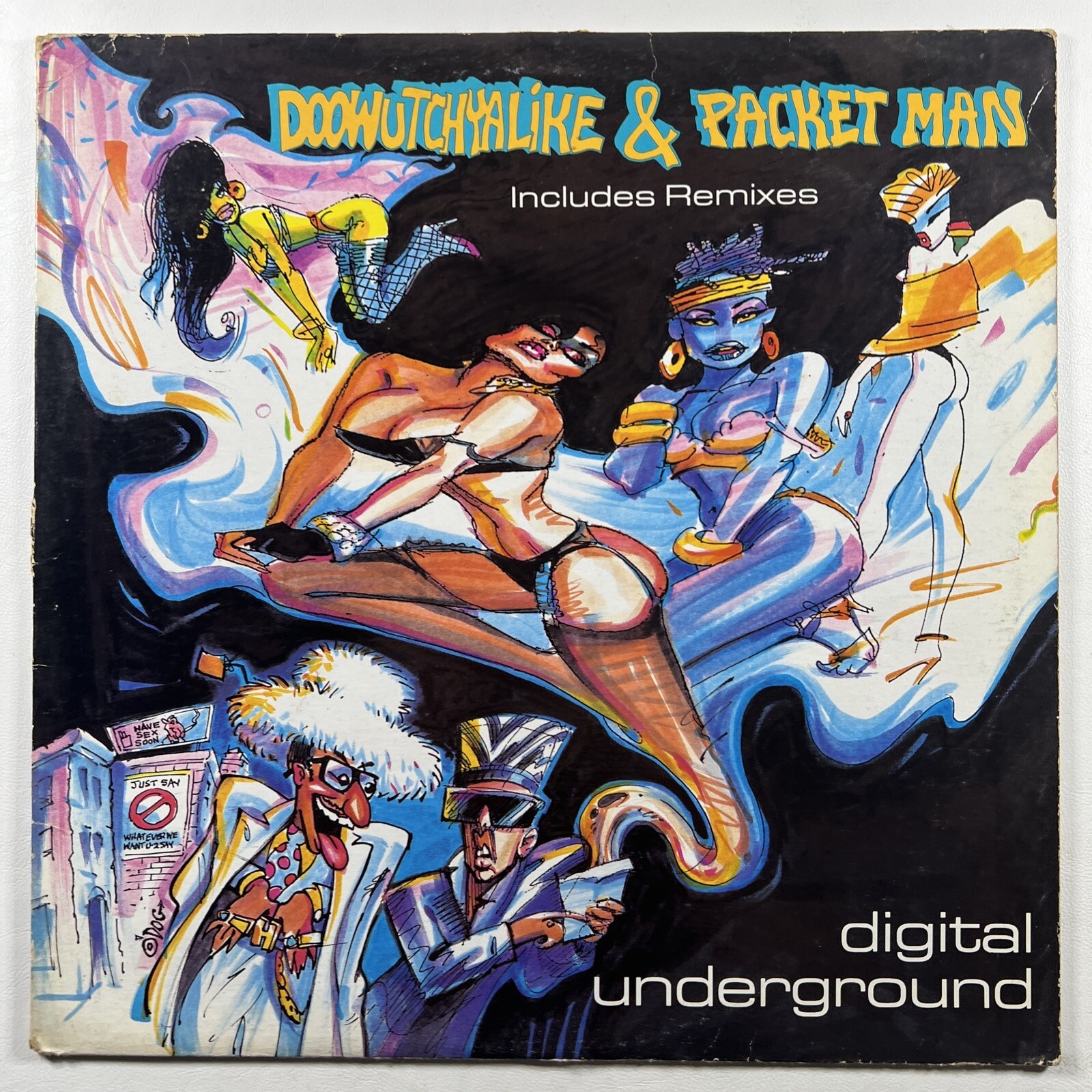 Digital Underground “Doowutchyalike & Packet Man” LP/Tommy Boy TB955 (VG) 1990