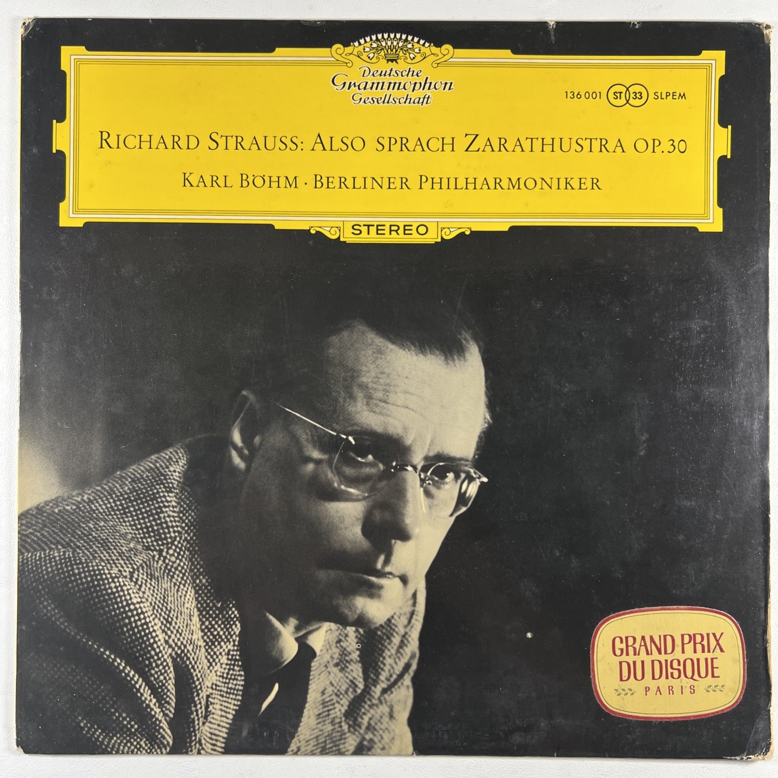 Richard Strauss: Also Sprach Zarathustra Op. 30 LP/Deutche (NM) 1958 Germany