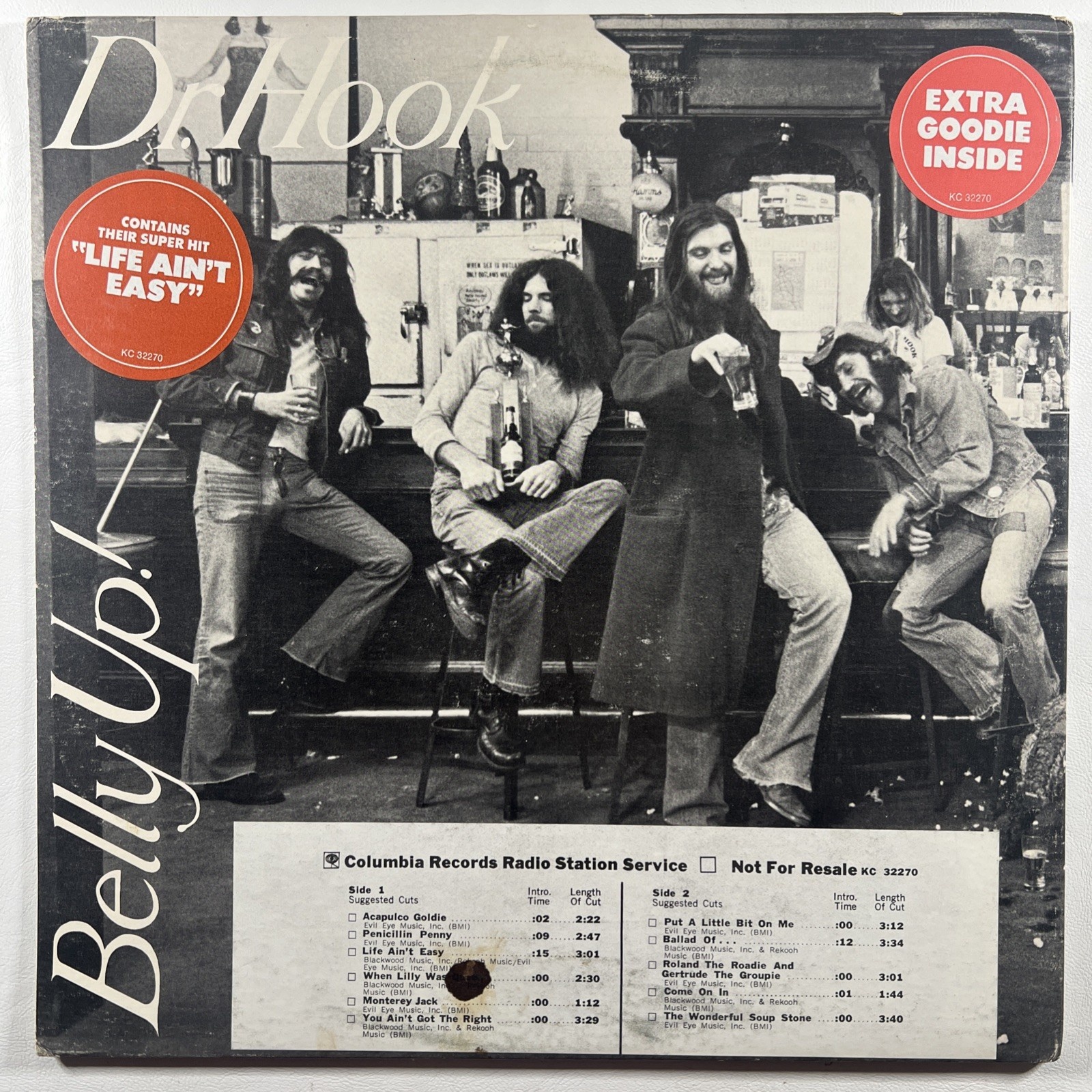 Dr Hook & The Medicine Show - Belly Up! LP Columbia KC32270 Promo EX Hype Insert