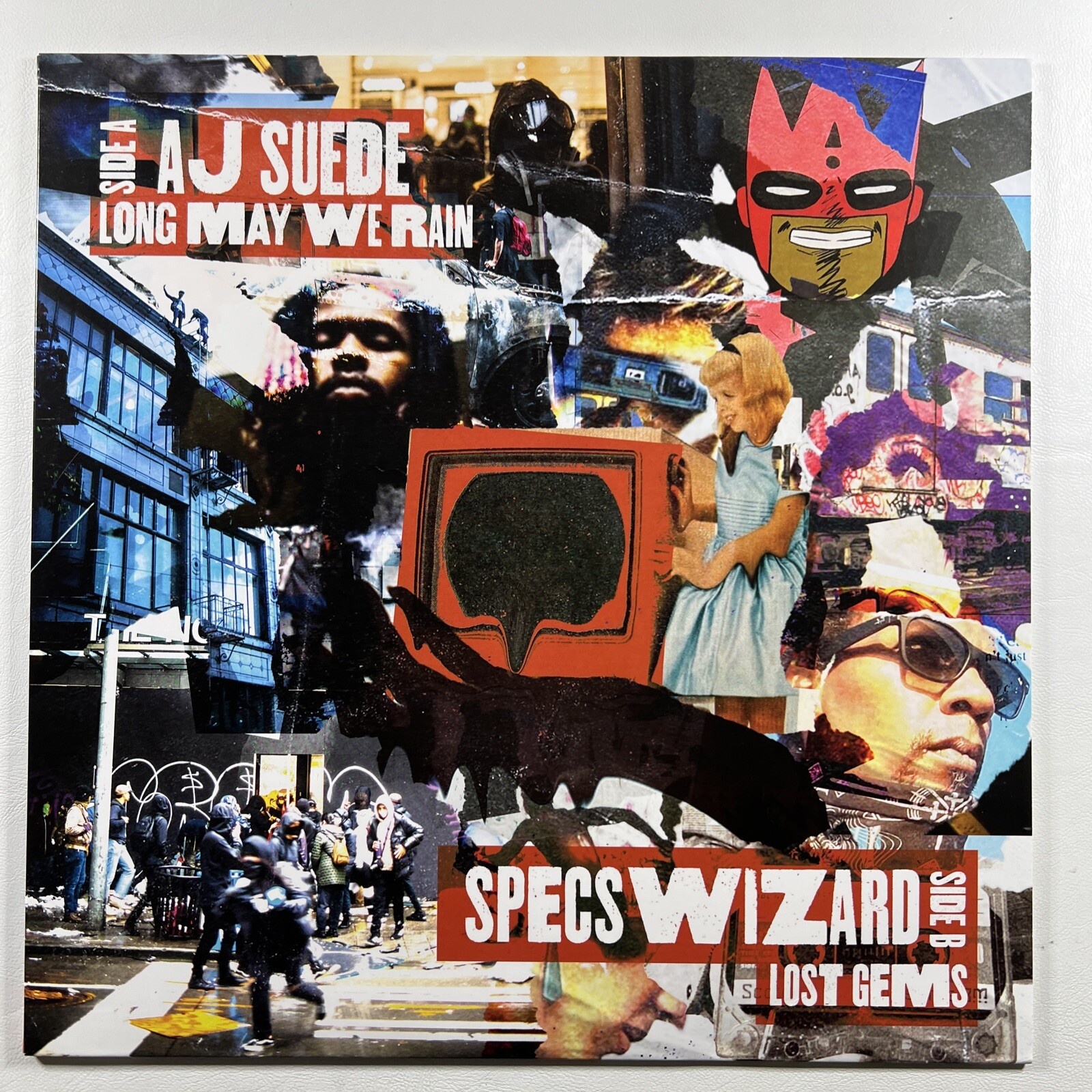 AJ Suede/Specs Wizard “Long May We Rain/Lost Gems” LP/Crane City (NM) Ltd Ed 188