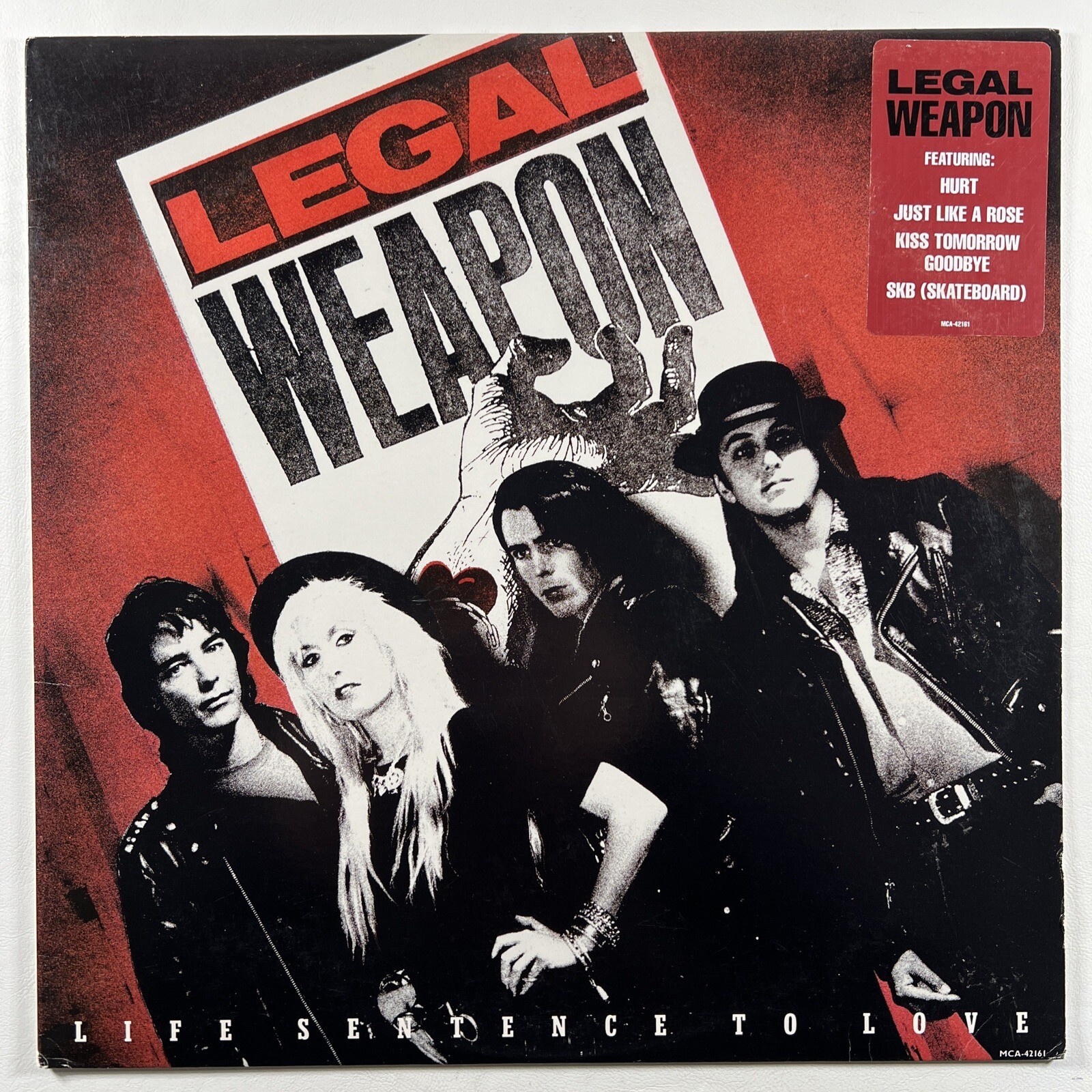 Legal Weapon “Life Sentence To Love” LP/MCA-42161 (EX) Promo Hype 1988