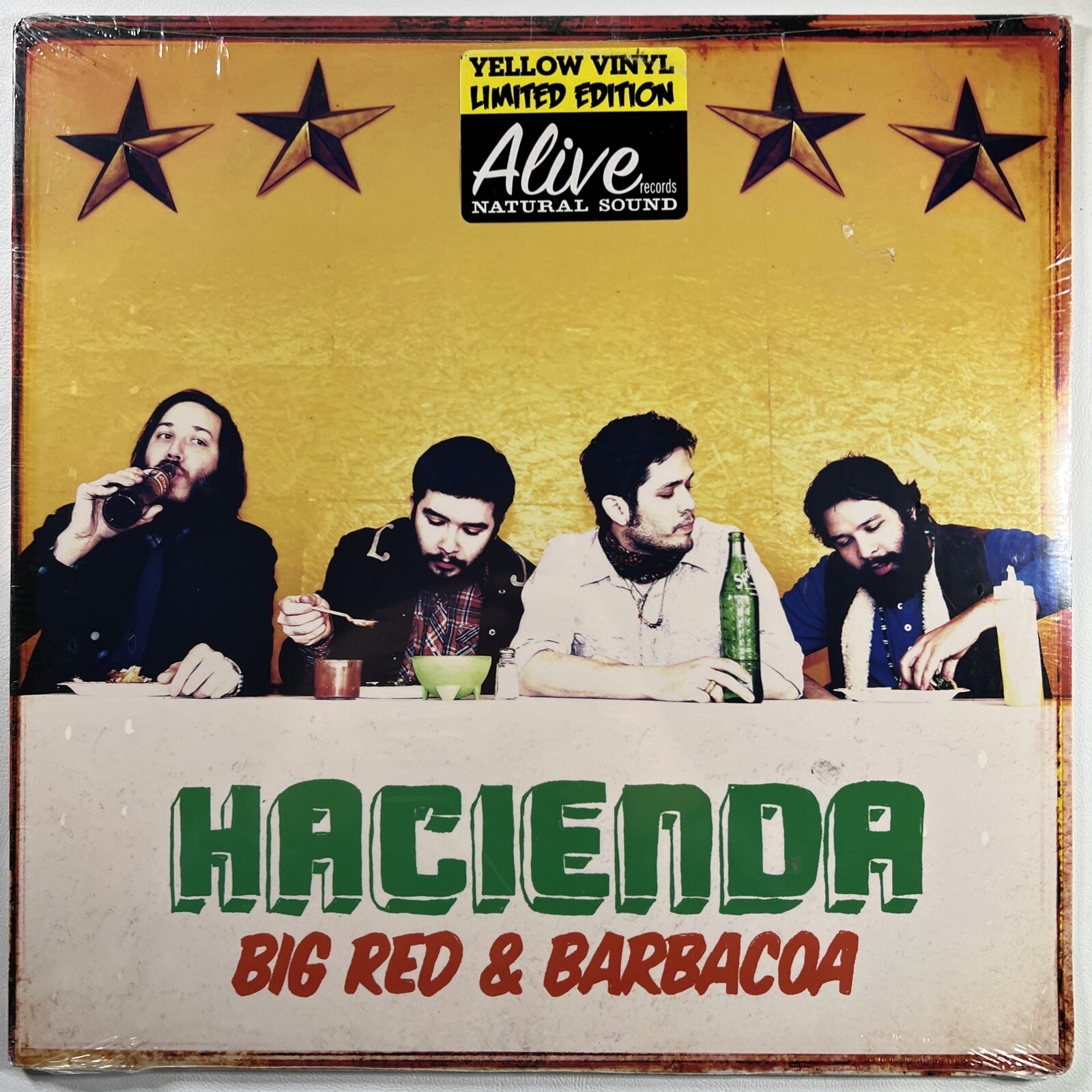 Hacienda “Big Red & Barbacoa” LP/Alive Records (SEALED) Yellow Limit. Edit. 2010
