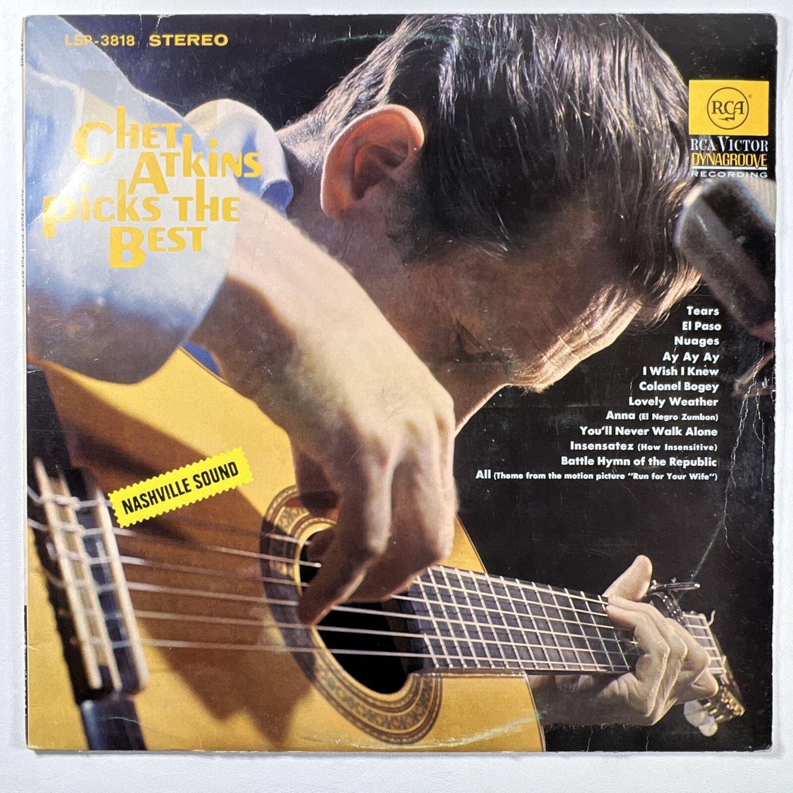 Chet Atkins “Picks The Best” (German) LP/RCA LSP-3818 (EX) 1967 Dynageoove