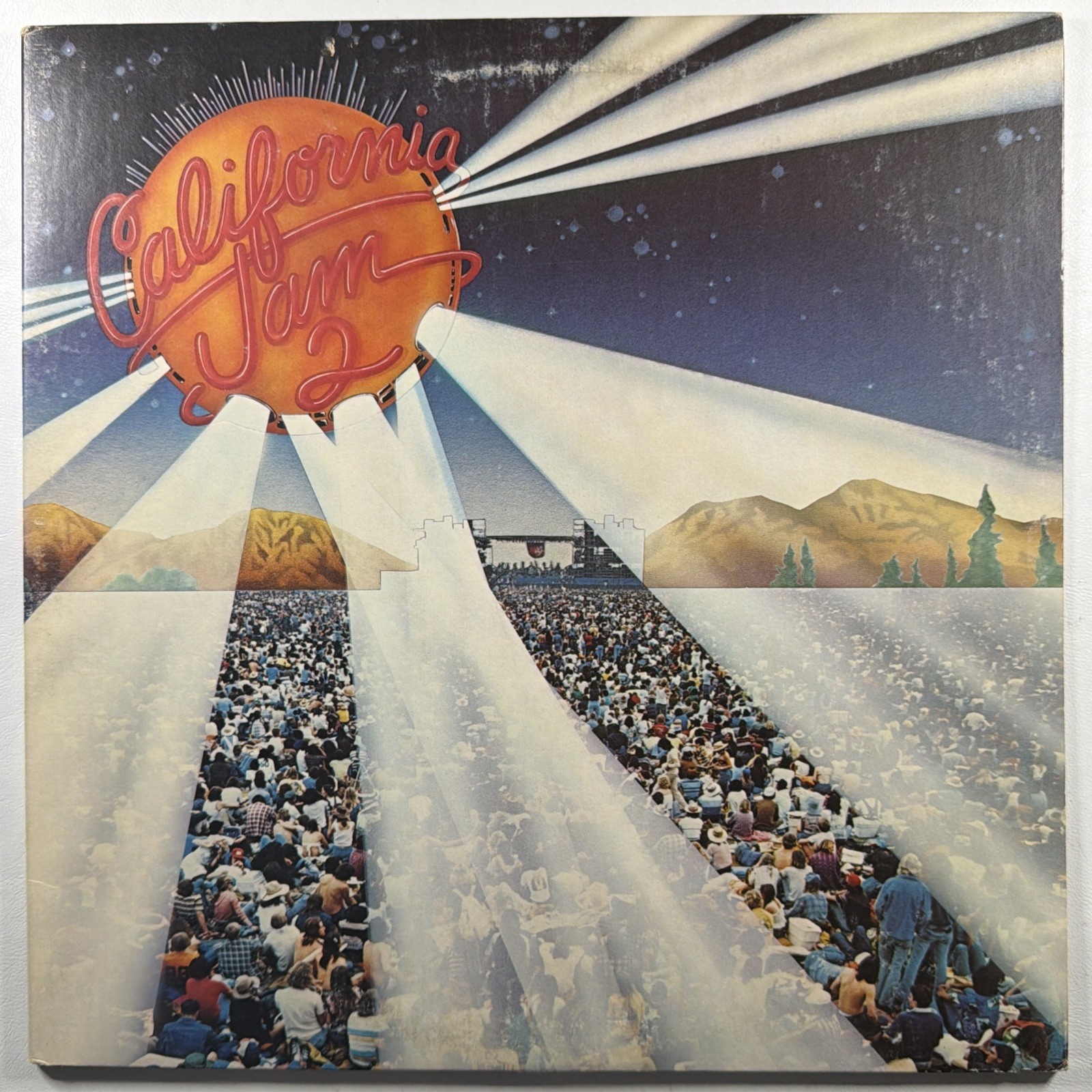 California Jam 2 - Aerosmith Heart Santana 2LP Columbia VG+ 1978 Gatefold