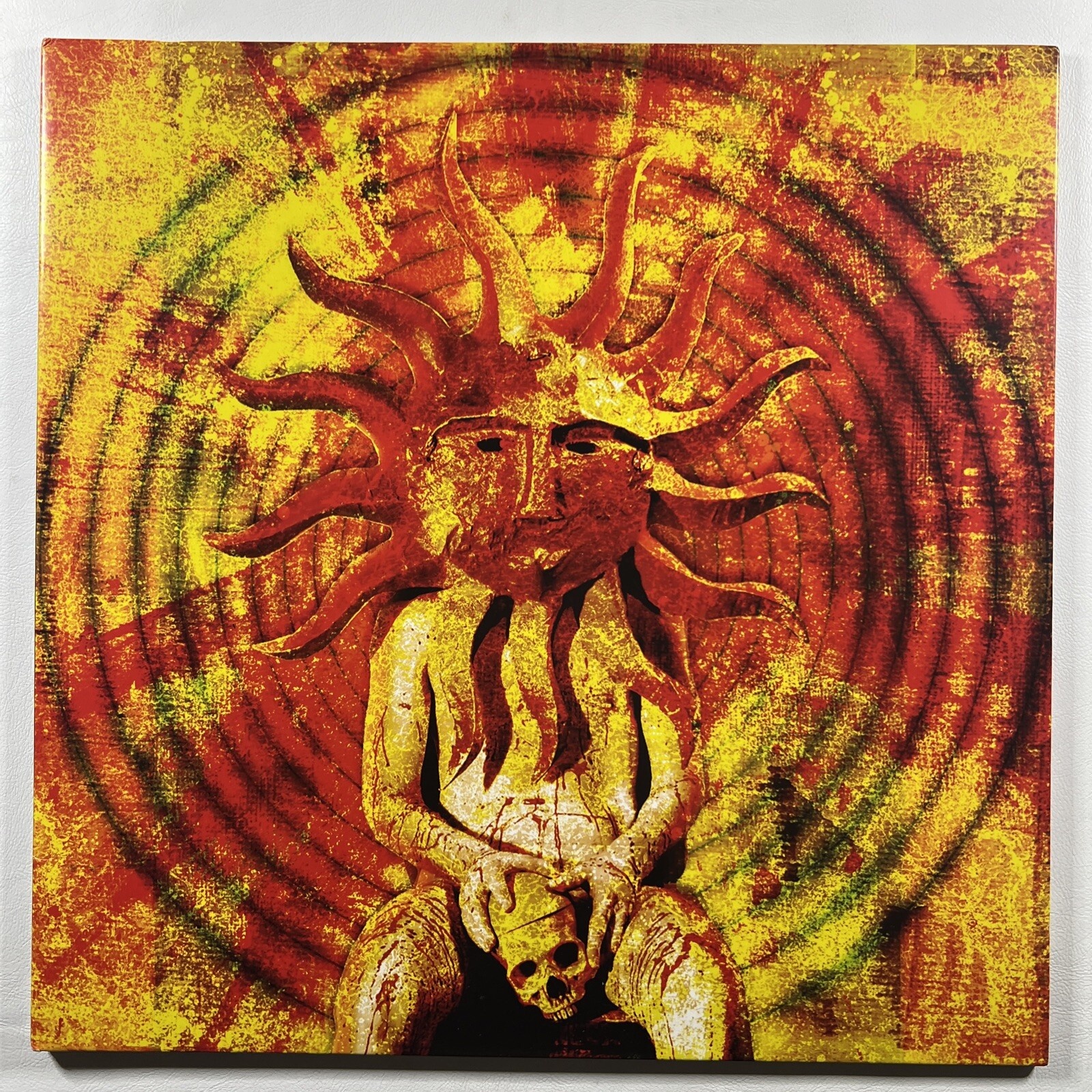 Unholy “Blood Of The Medusa” LP/Closed Casket (EX) 2007 Insert Red/Yellow Vinyl