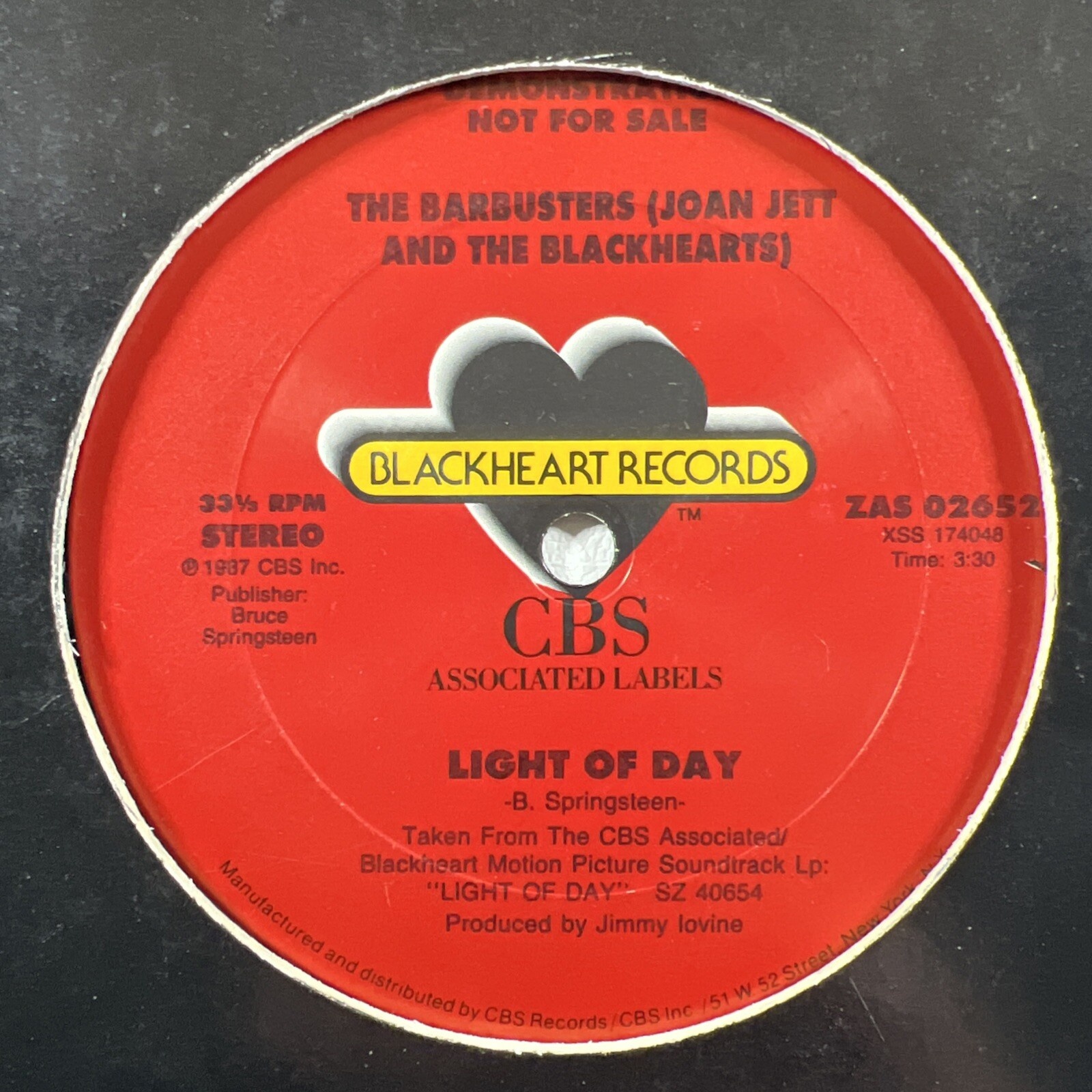 The Barbusters (Joan Jett/Michal J Fox) Single 12”/CBS (EX) Promo 1987