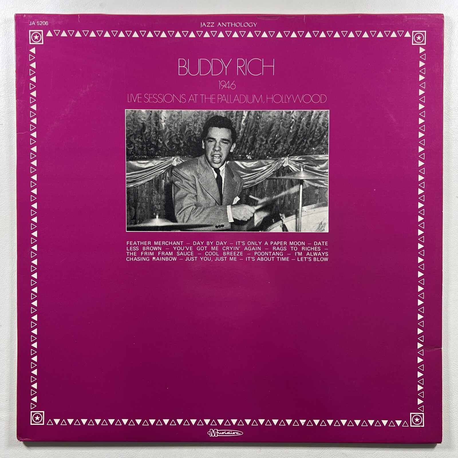Buddy Rich “1946 Live Sessions At The Palladium” LP/Musicdisc JA5206 (EX) France