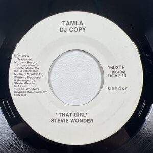 Stevie Wonder “That Girl” Single 7”/TAMLA 1602TF (VG+) PROMO 1981 45RPM
