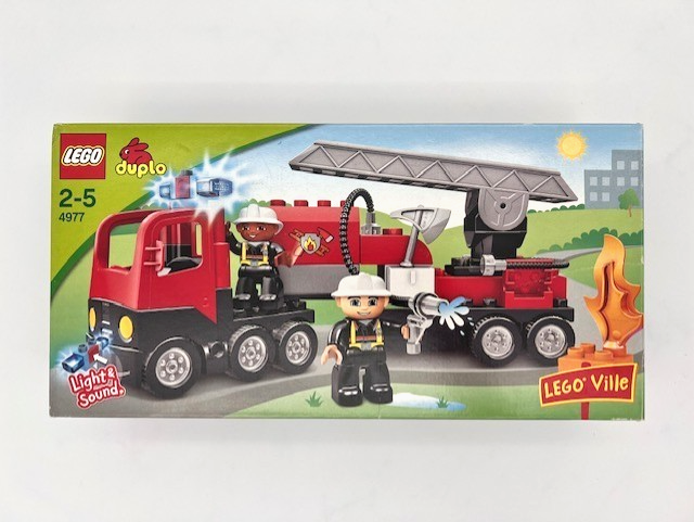 DUPLO Lego Ville Fire Truck (4977) Complete Set w/Box Retired