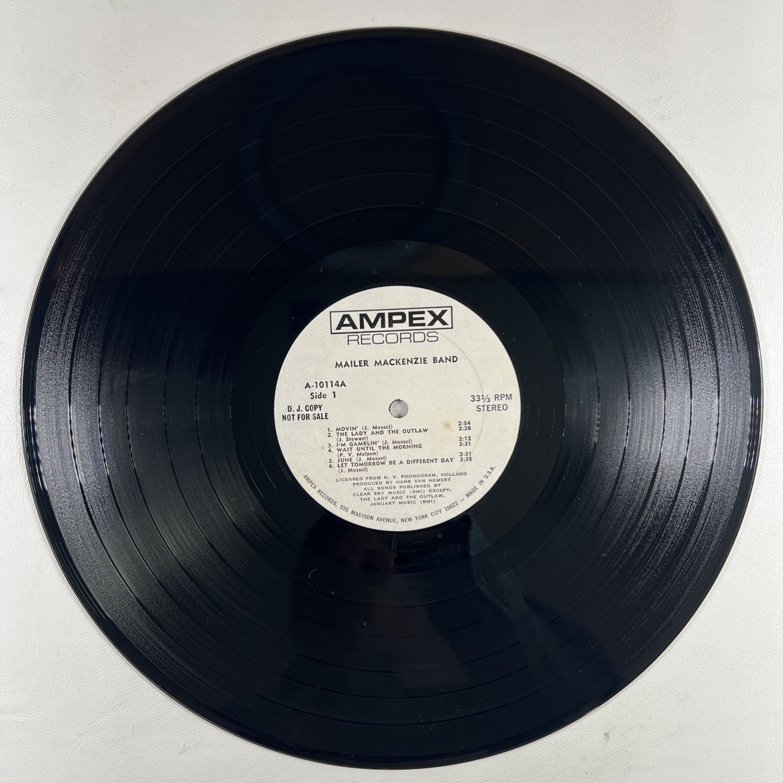 Mailer MacKenzie Band “Self Titled” LP/Ampex A-10114 (EX) White Promo 1970 - Image 4