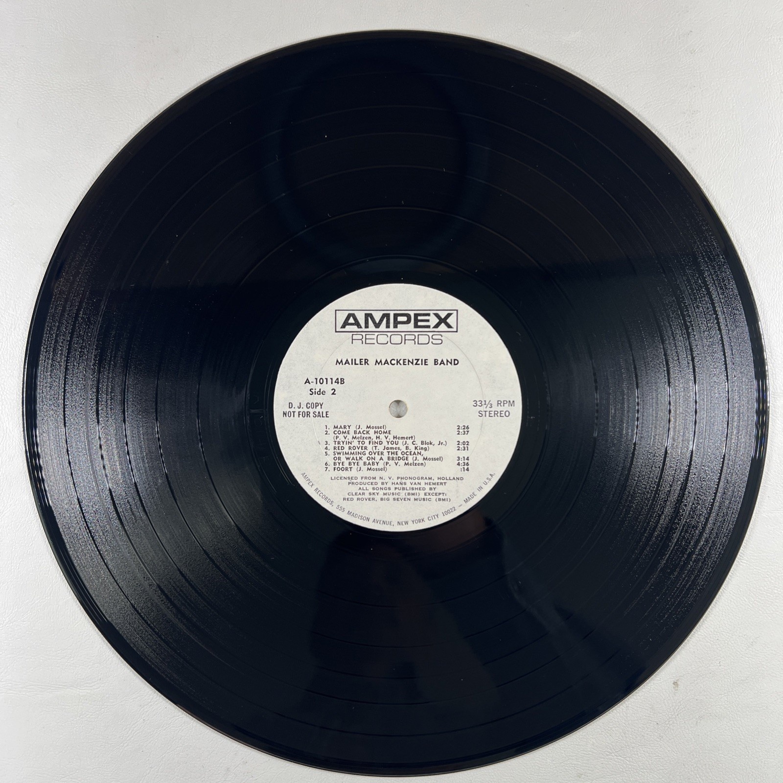 Mailer MacKenzie Band “Self Titled” LP/Ampex A-10114 (EX) White Promo 1970 - Image 5