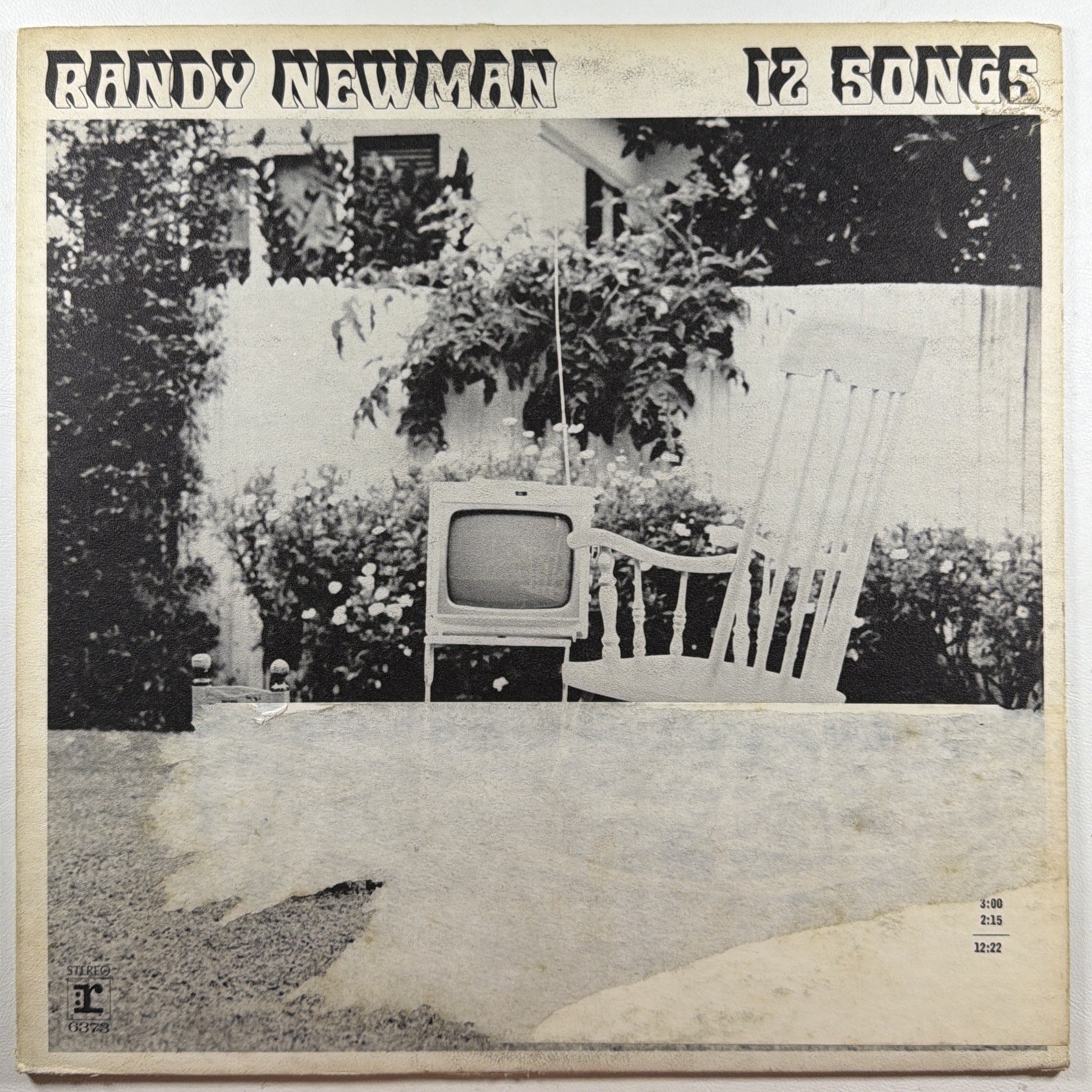 Randy Newman – 12 Songs Reprise RS 6373 VG+ Promo White Label Ry Cooder