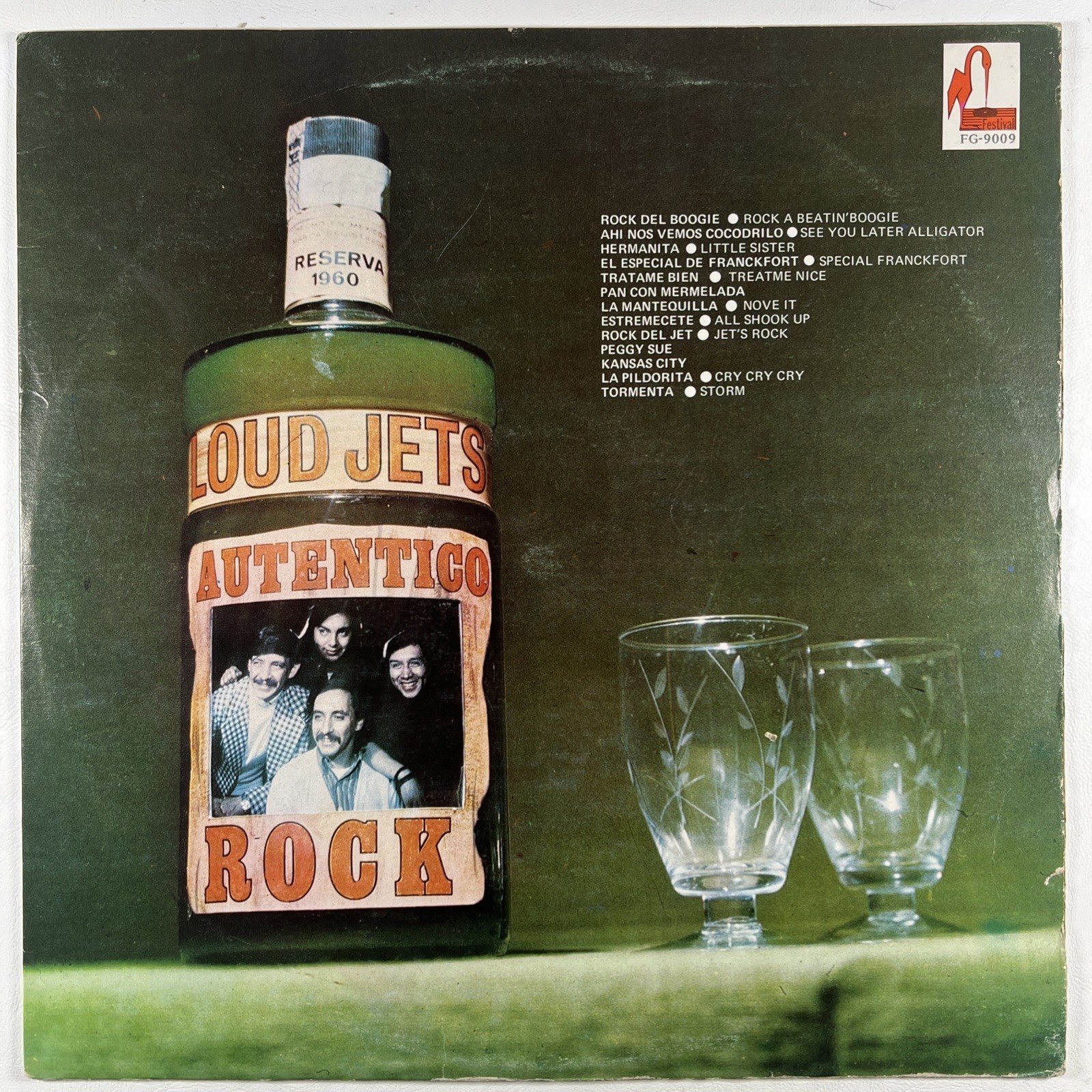 Los Loud Jets “ Autentico Rock” LP/Festival FG-9009 (EX) Mexico 1981