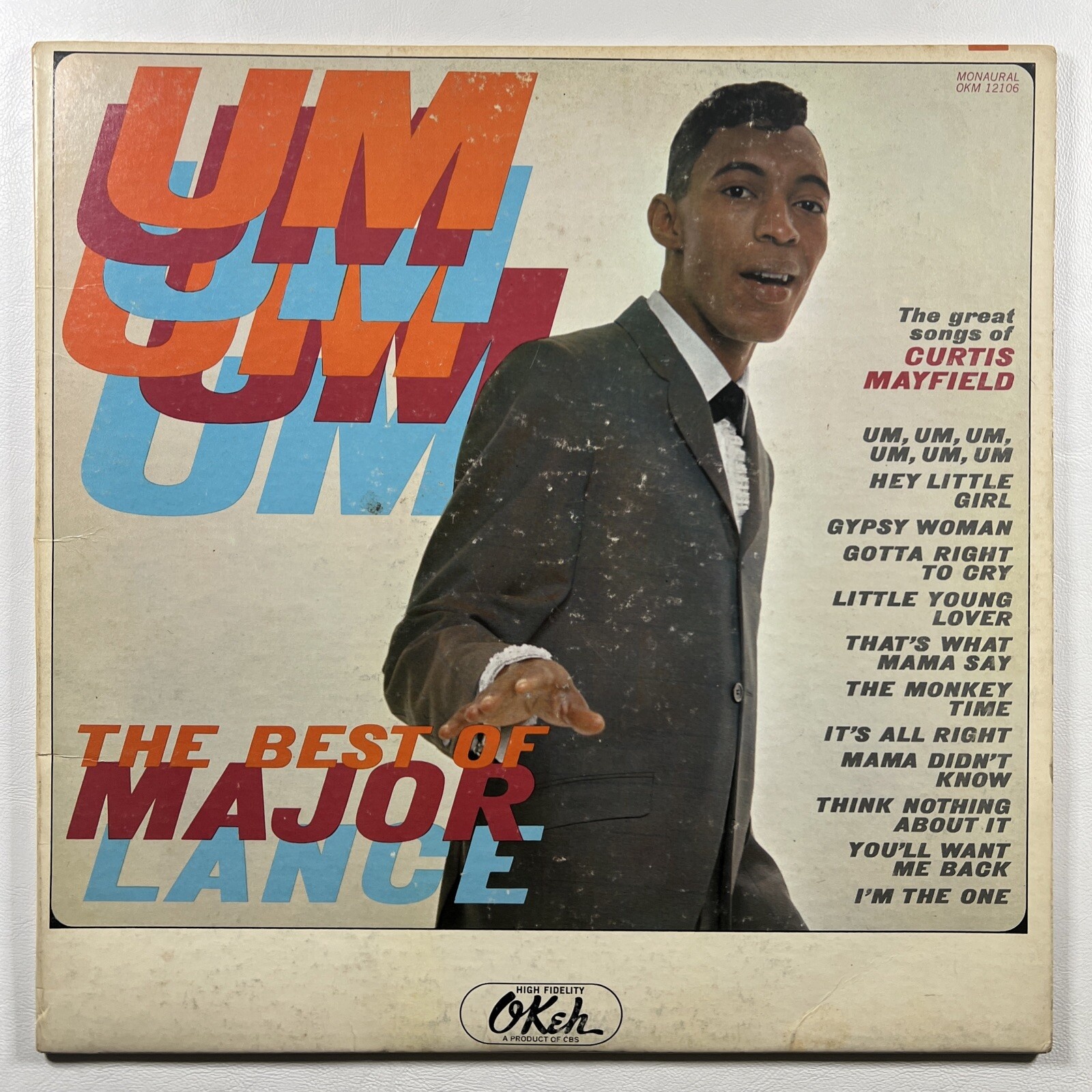 Major Lance “Um, Um, Um, Um, Um, Um The Best Of Major Lance” LP/OKEH (G+) Mono