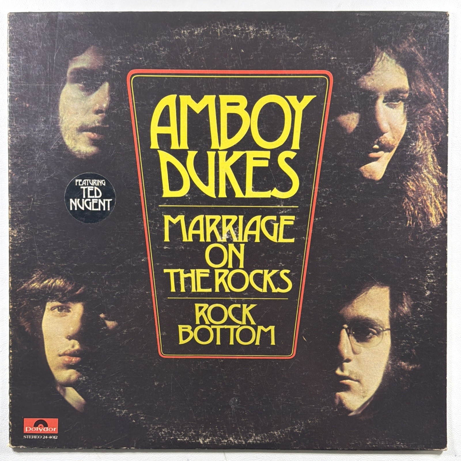 Amboy Dukes - Marriage On The Rocks Rock Bottom LP Polydor 24-4012 VG 1970