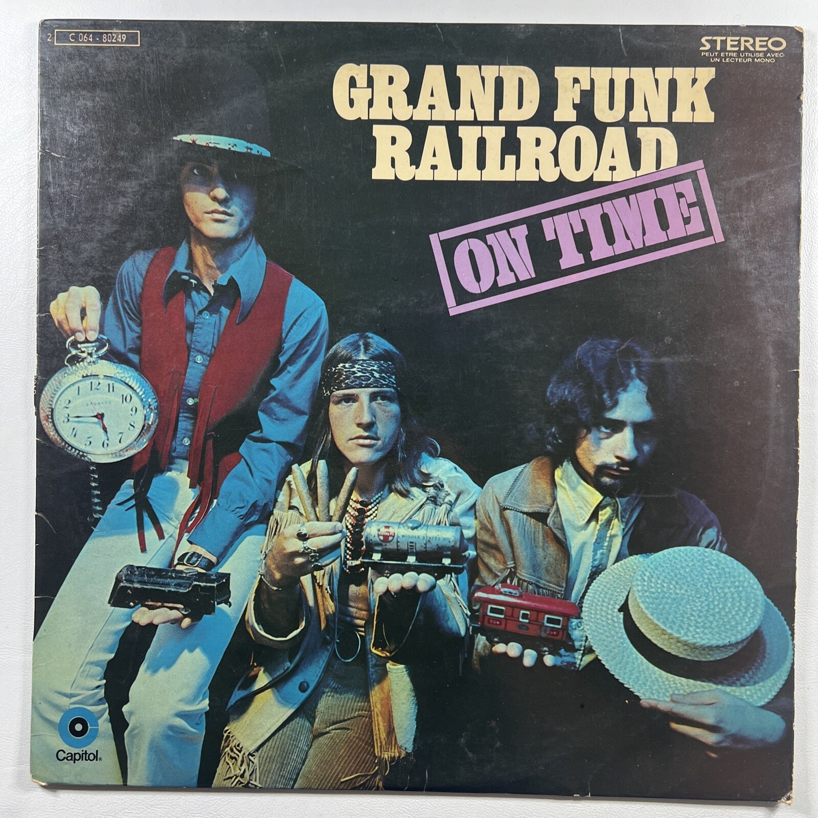 Grand Funk Railroad “On Time” LP/Capitol C064-80249 (VG+) France 1969
