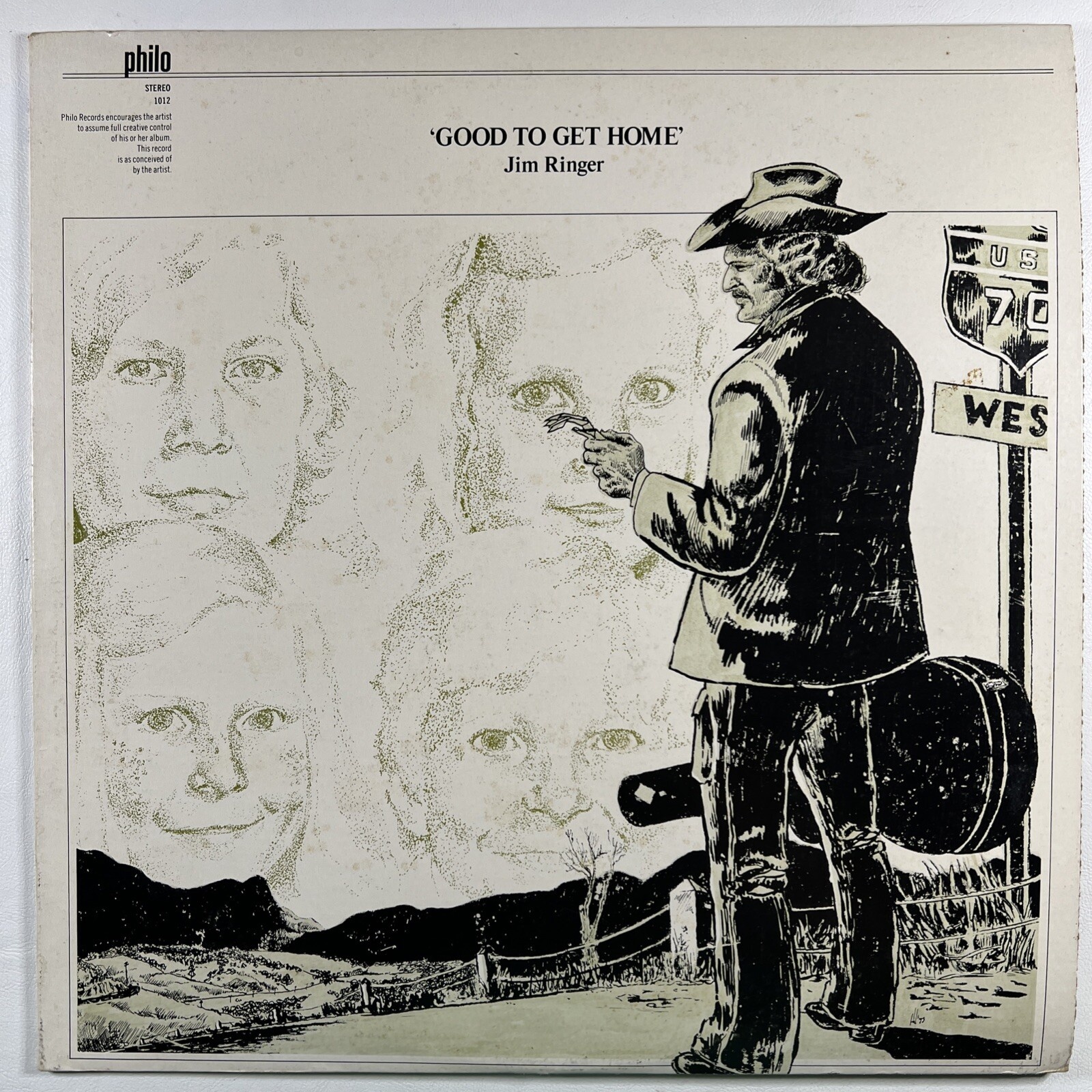 Jim Ringer “Good To Get Home” LP/Philo 1012 (EX) 1973