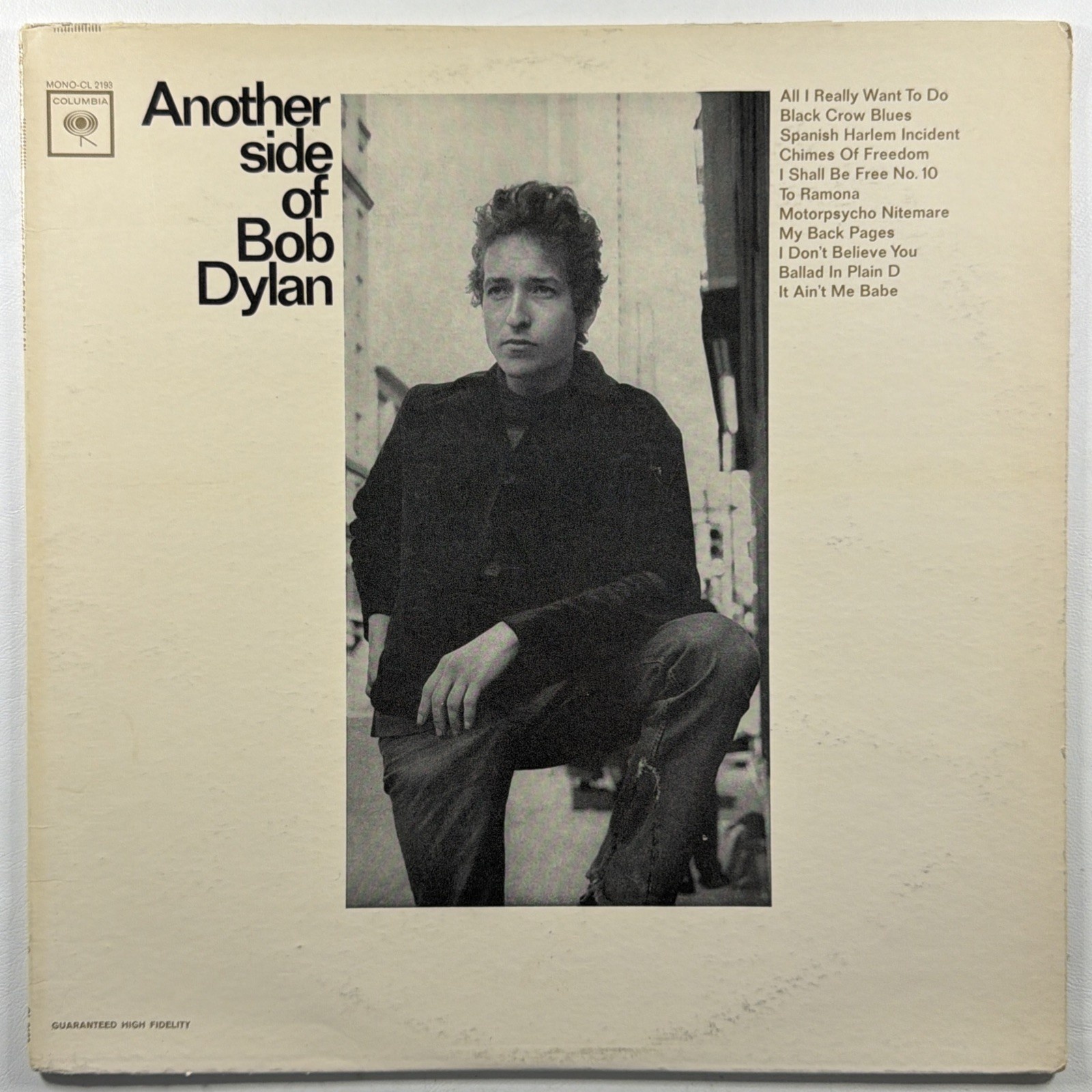 Bob Dylan - Another Side Of Bob Dylan LP Columbia CL 2193 Mono VG+ 1964 2-EYE