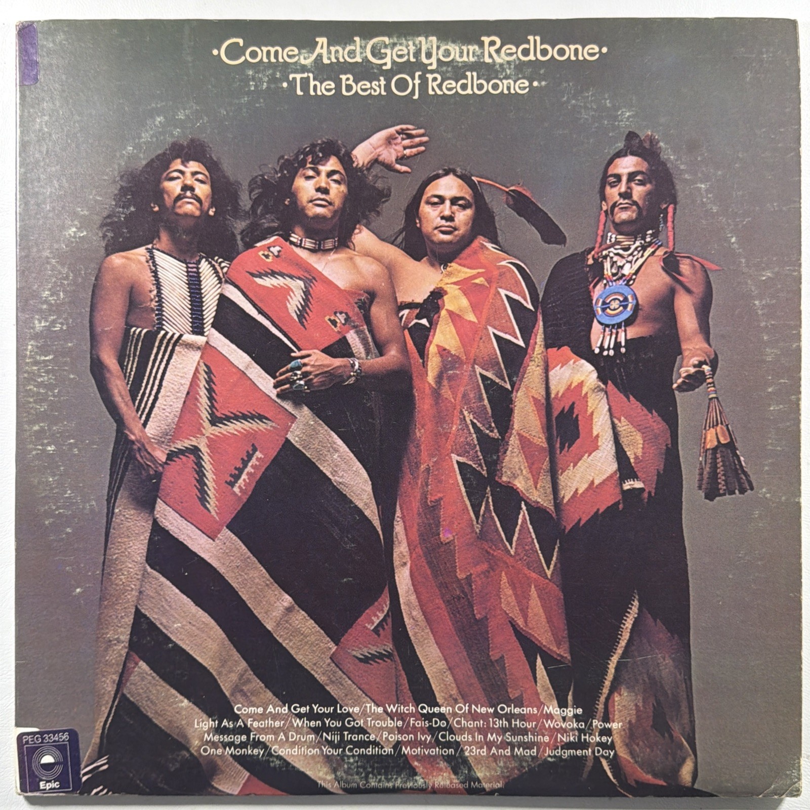 Redbone - Come and Get Your Redbone Best Of 2LP Epic PEG 33456 VG+ 1975 Rock