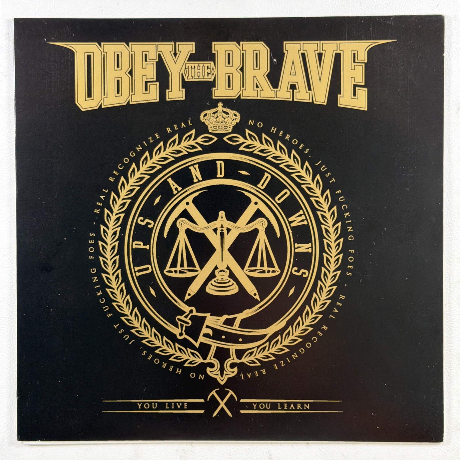 Obey The Brave - Ups And Downs 7" Single Good Fight 2012 Ltd Ed 400 Green/Blk EX
