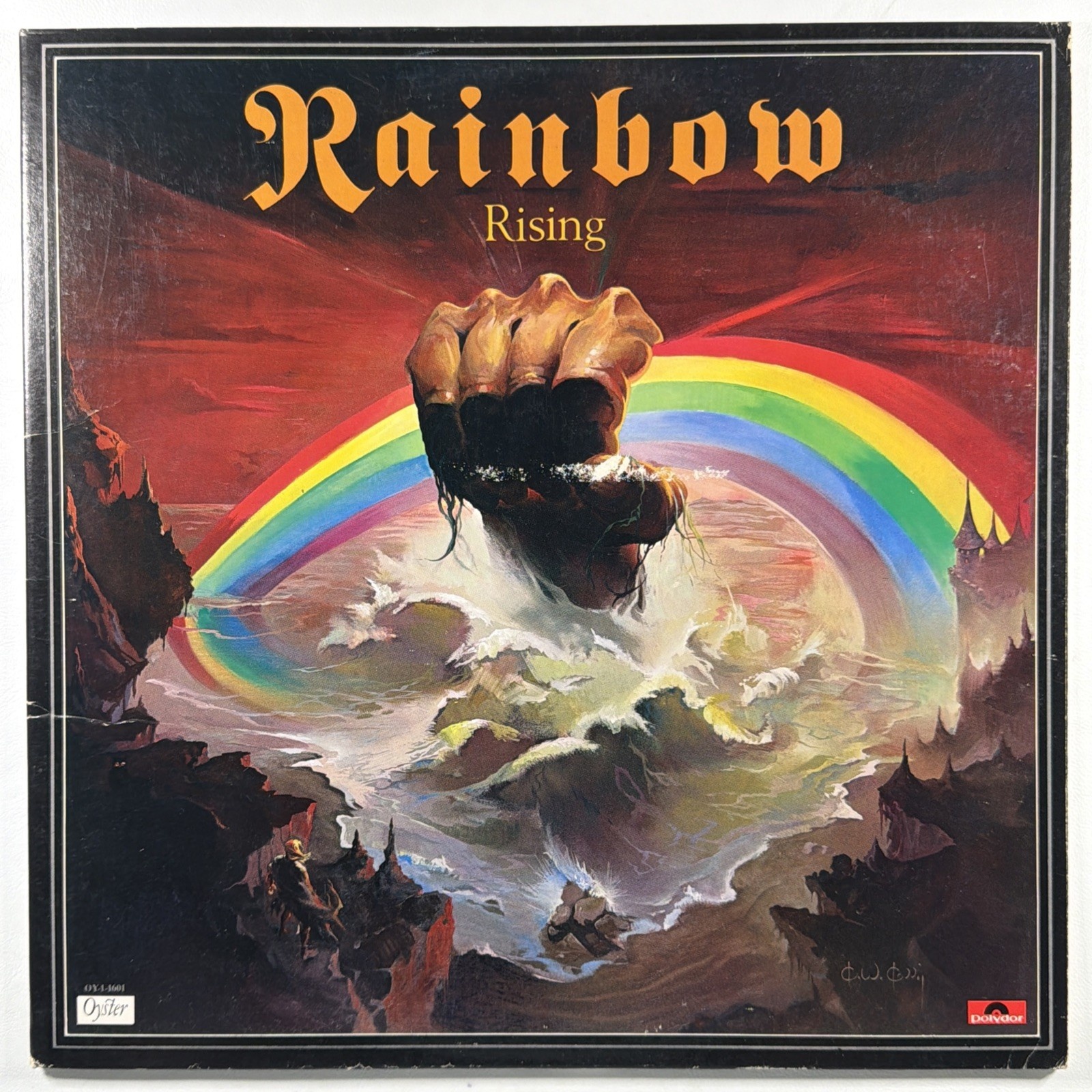 Rainbow - Rising LP Oyster oy-1-1601 NM 1976 White Label Promo Ronnie James Dio