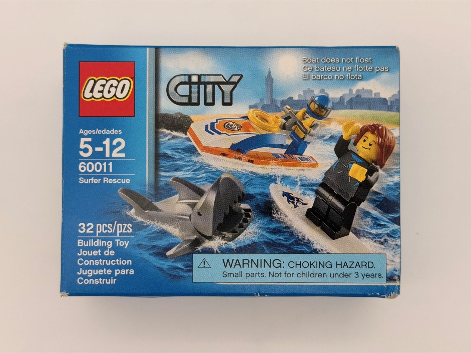 LEGO City Surfer Rescue 60011 Complete with Box & Instructions 32 pcs