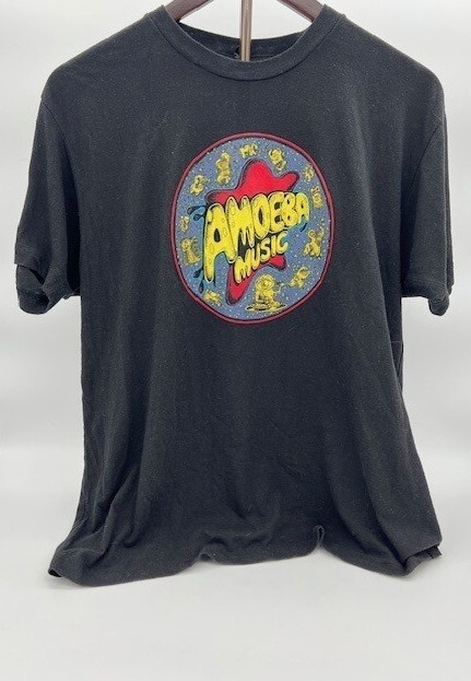 Amoeba Music Independent Record Store Graphic Crew T-shirt (Large) Black