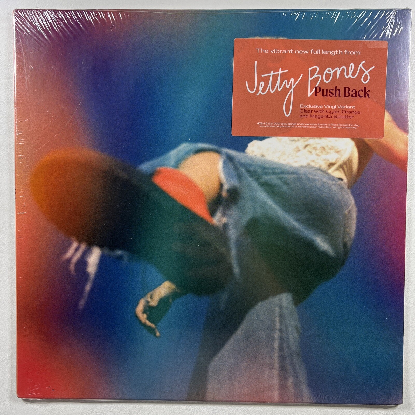 Jetty Bones ”Push Back” LP/Rise 472-1 (Sealed) 2021 Clear Magenta Splatter Hype