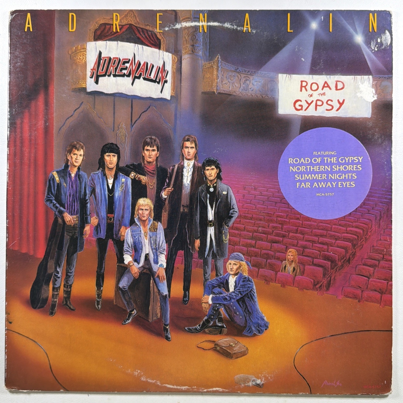 Adrenalin - Road Of The Gypsy LP MCA-5757 NM 1986 Promo Hype Hard Rock