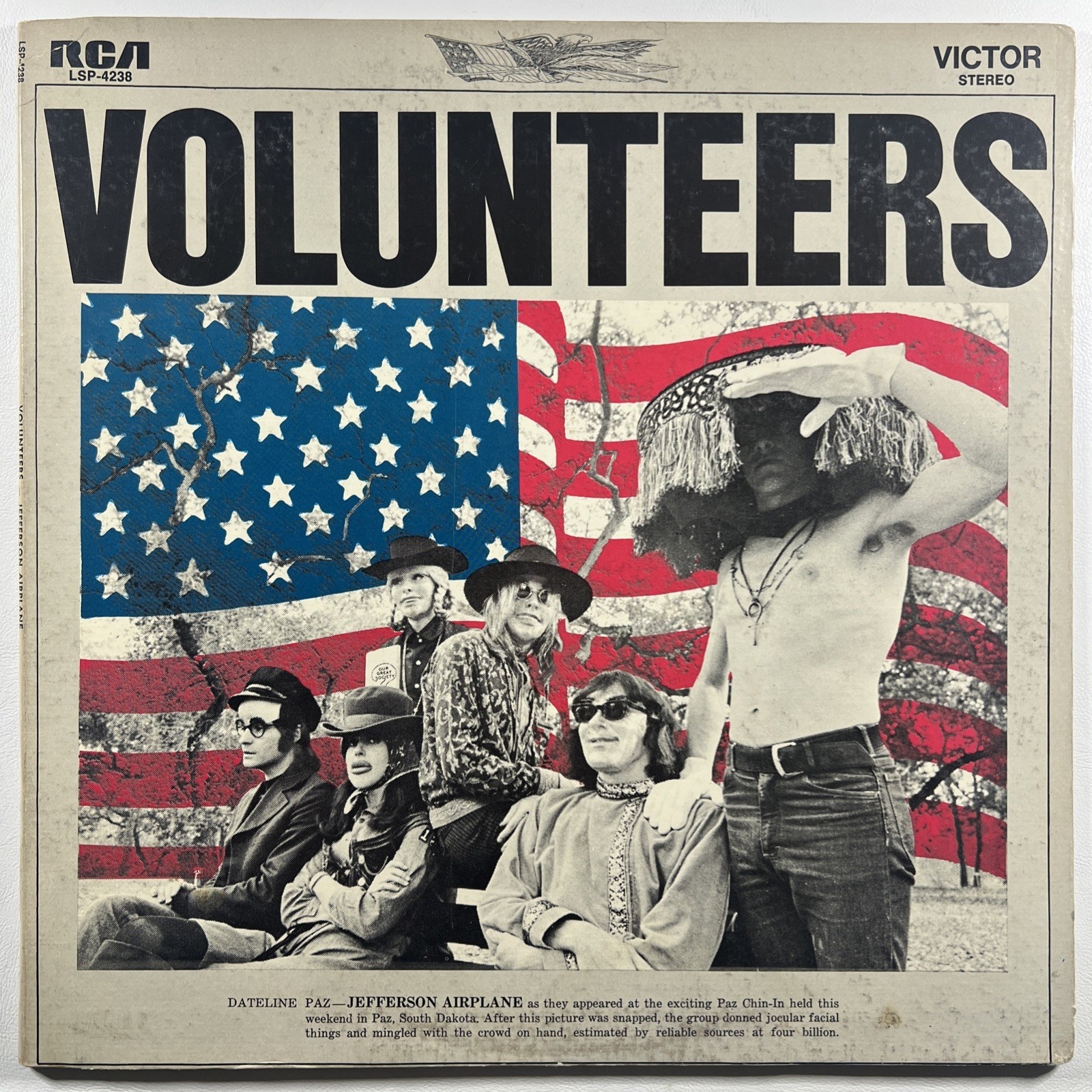 Jefferson Airplane - Volunteers LP RCA Records LSP-4238 VG+ Insert Gatefold