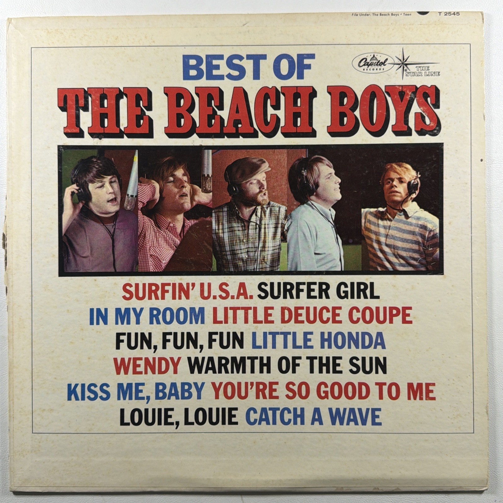 Beach Boys - Best Of The Beach Boys LP Capitol T 2545 VG+ Mono Star Line 1966